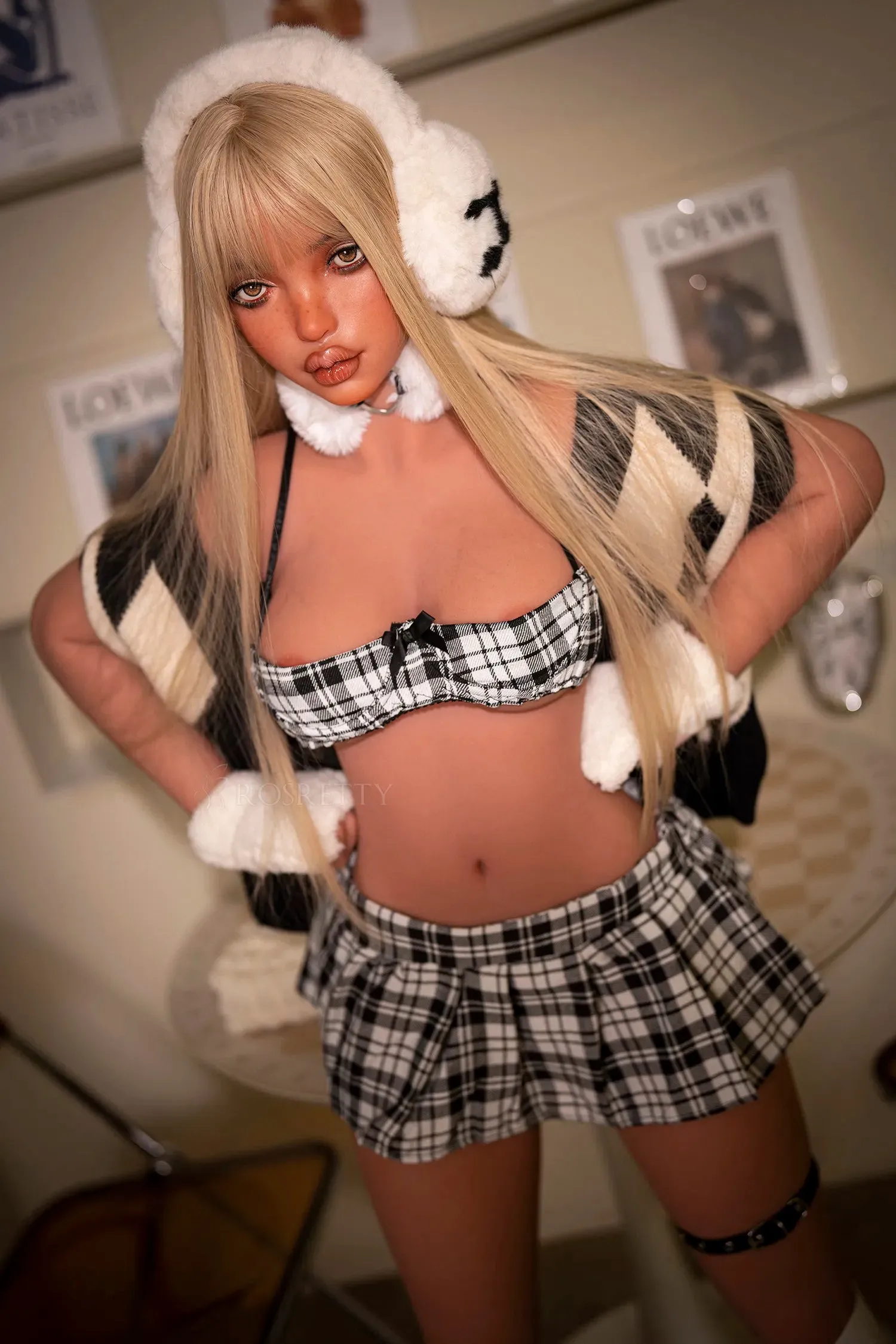 152cm/4ft12 Big Breasts Charming Tan Skin Blonde Beauty Realistic TPE Sex Doll  - Susan (In Stock US)