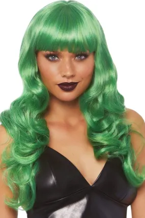 24" Wavy Wig with Bangs