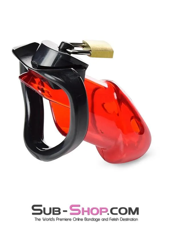 2619R      Caught Red Handed Locking Cock & Ball Chastity Set