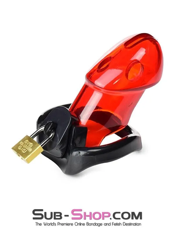 2619R      Caught Red Handed Locking Cock & Ball Chastity Set
