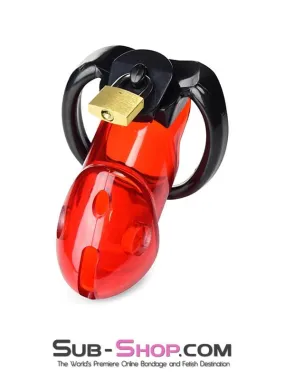 2619R      Caught Red Handed Locking Cock & Ball Chastity Set