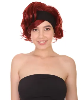 60's Womens Go-Go Wig with Headband | Auburn Vintage Wig | Premium Breathable Capless Cap