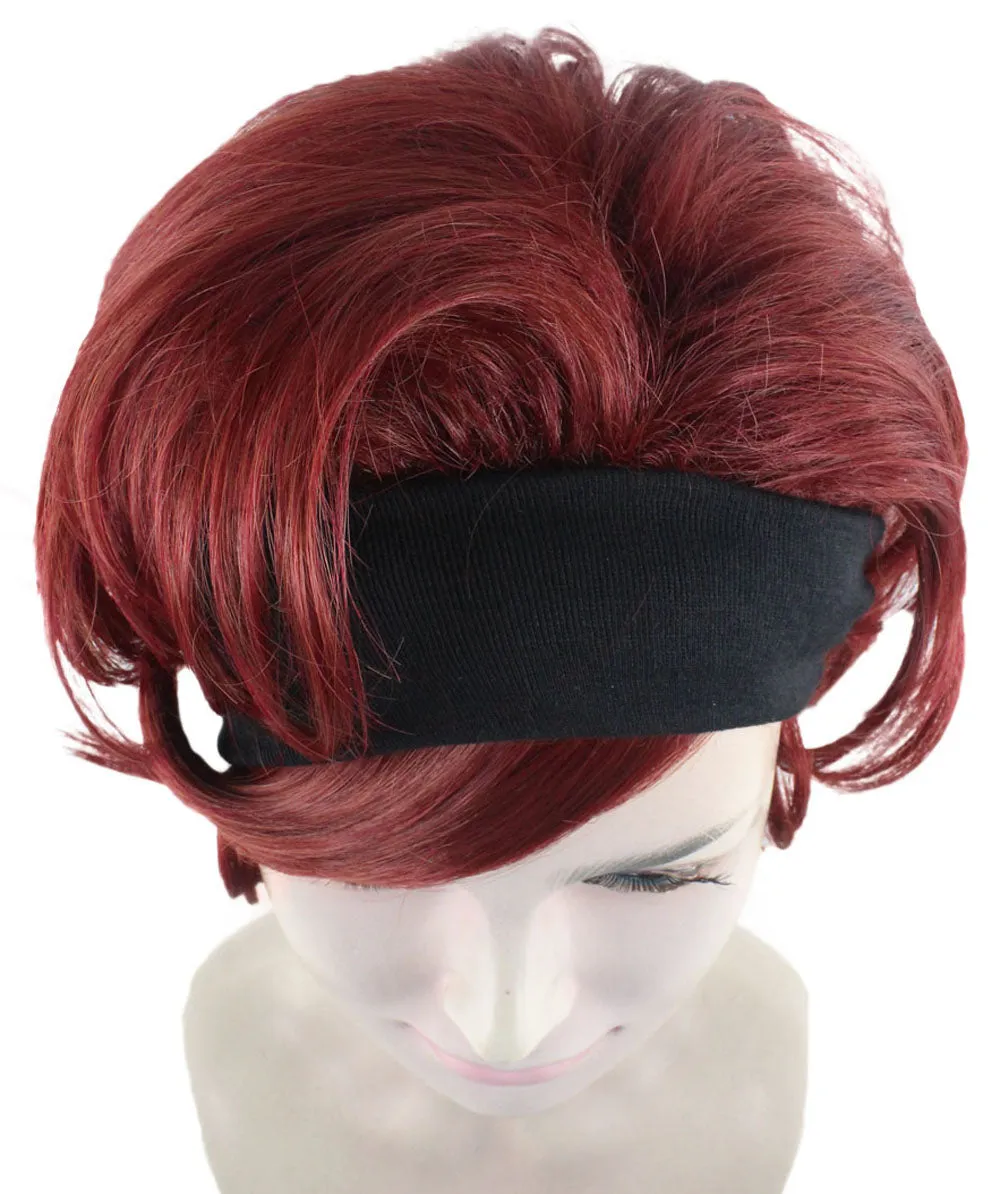 60's Womens Go-Go Wig with Headband | Auburn Vintage Wig | Premium Breathable Capless Cap