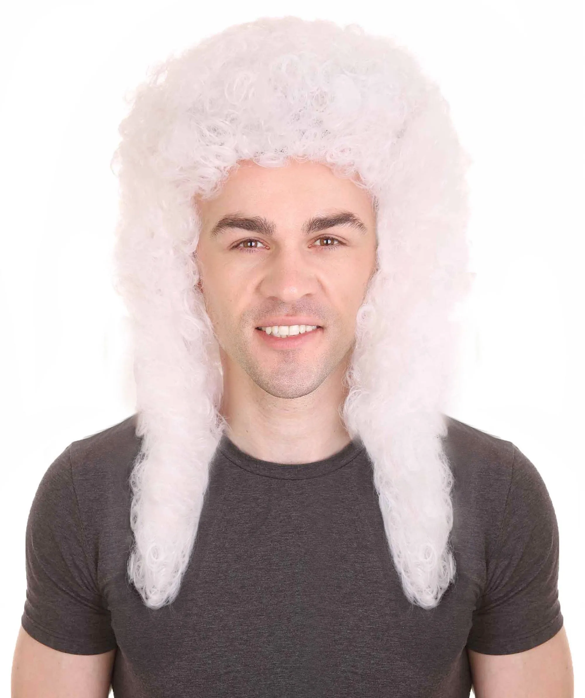 Adult Colonial White Historical Wigs | Premium Breathable Capless Cap.