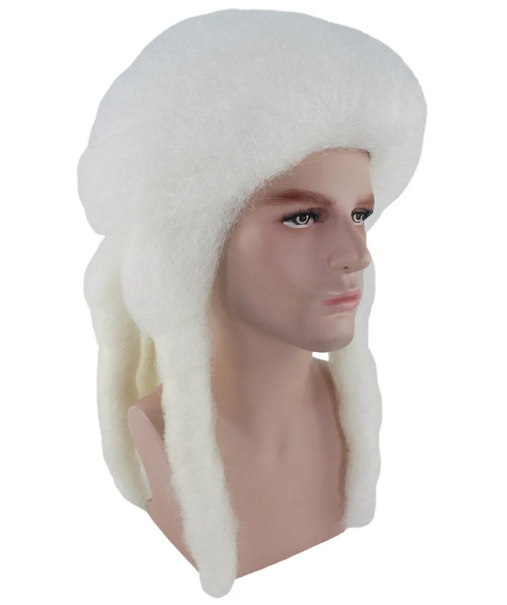 Adult Colonial White Historical Wigs | Premium Breathable Capless Cap.