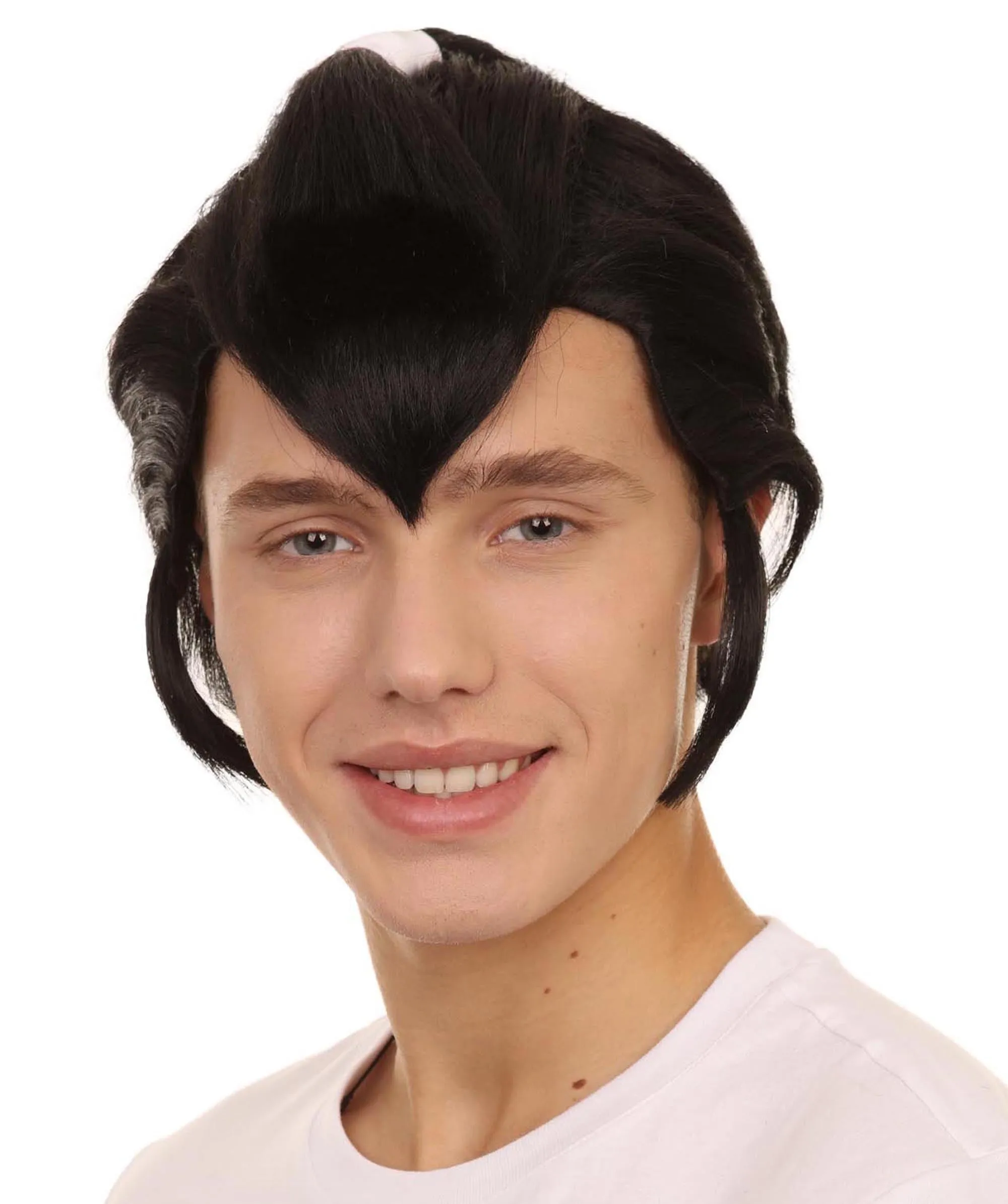 Adult Men's 10" Inch Short Length Anime Cosplay Party Fighter Samaurai Wig, Synthetic Soft Fibers Hair | HPO