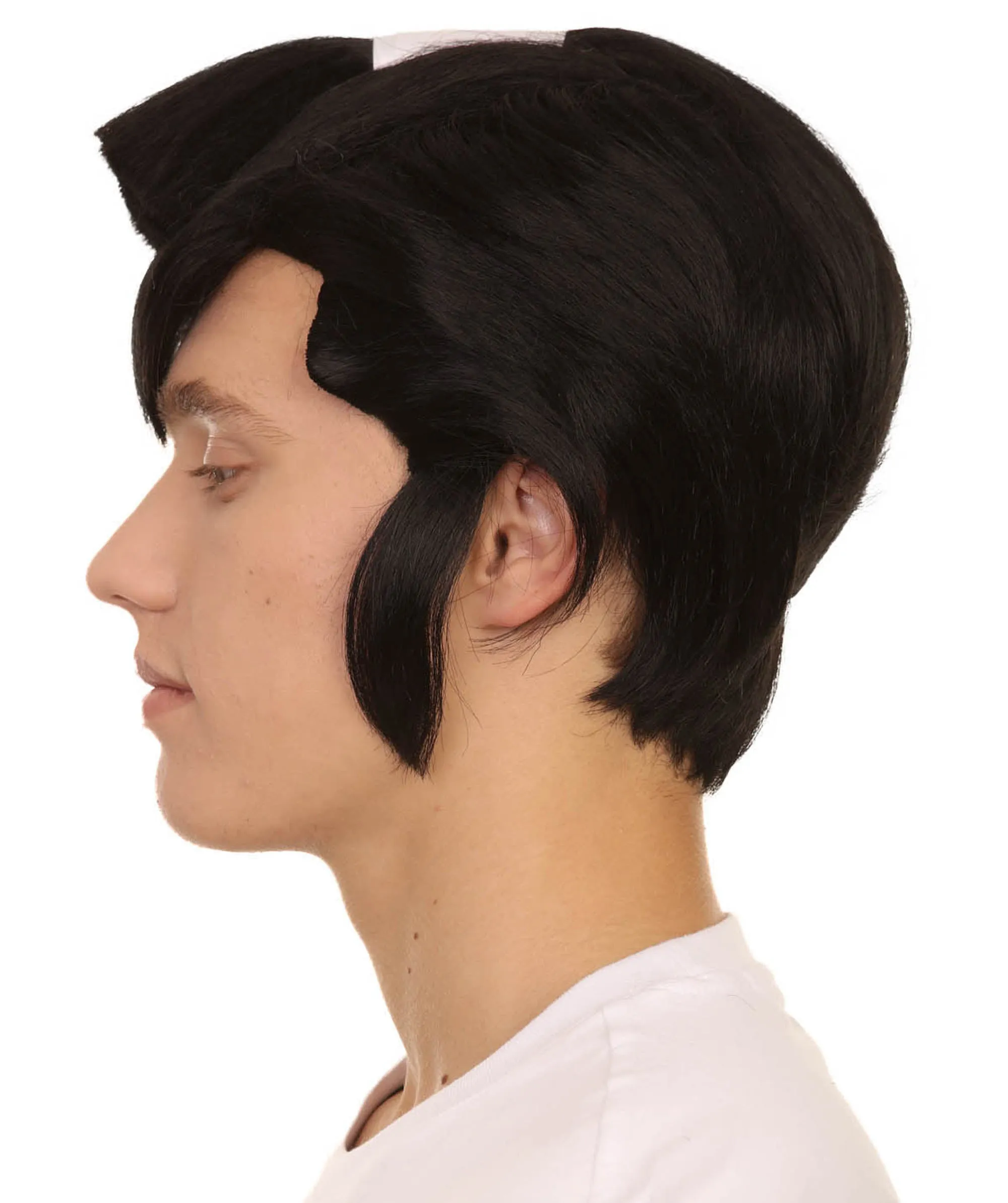 Adult Men's 10" Inch Short Length Anime Cosplay Party Fighter Samaurai Wig, Synthetic Soft Fibers Hair | HPO