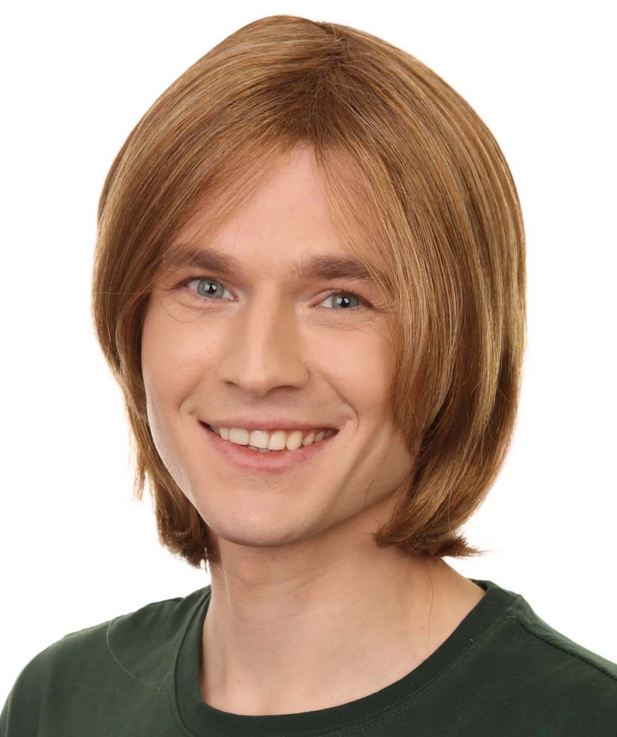 Adult Men's 12" Medium Length Halloween Cosplay Time Traveler of the Dark Costume Wig, Synthetic Soft Fiber Hair, 
 | HPO