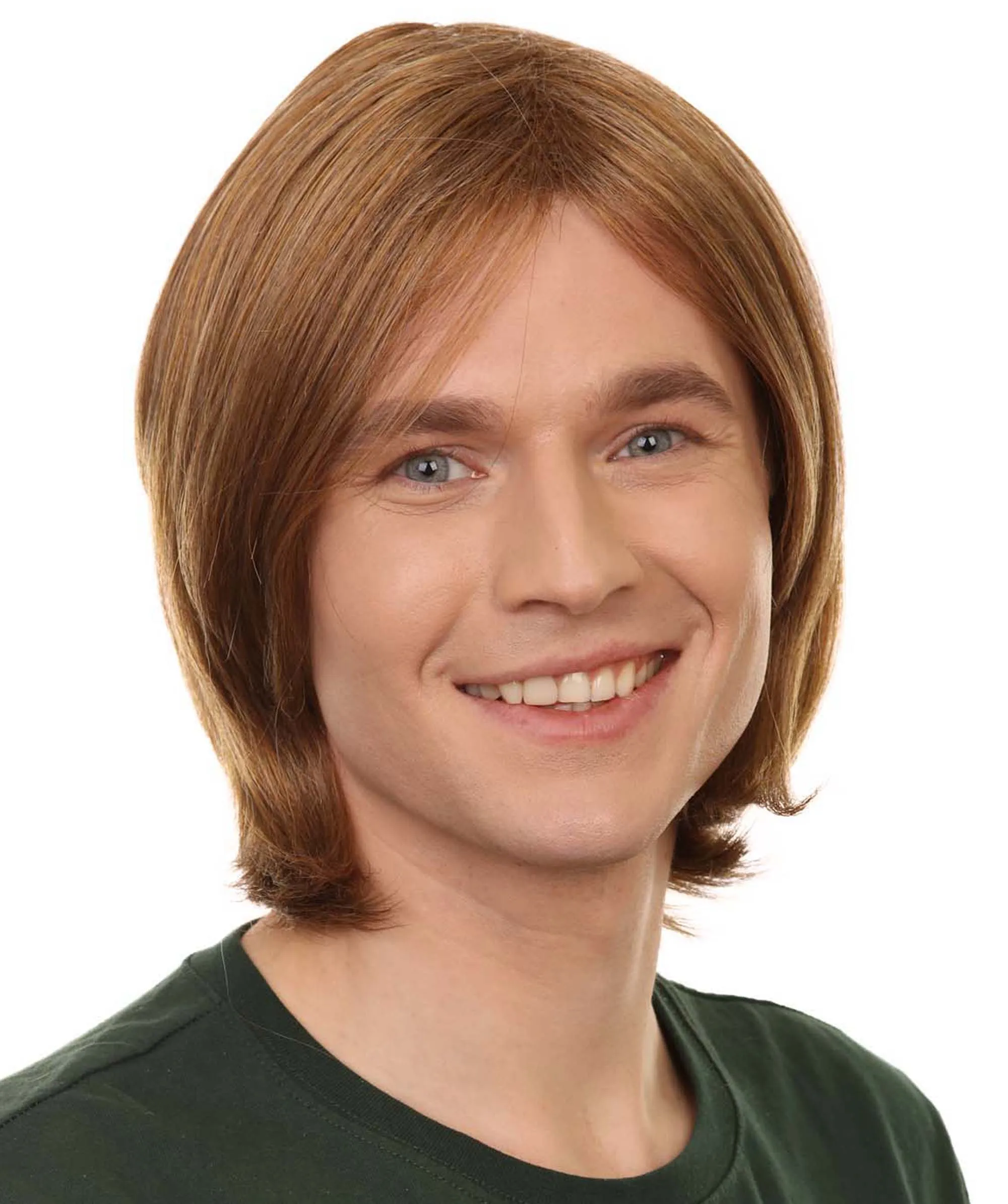Adult Men's 12" Medium Length Halloween Cosplay Time Traveler of the Dark Costume Wig, Synthetic Soft Fiber Hair, 
 | HPO