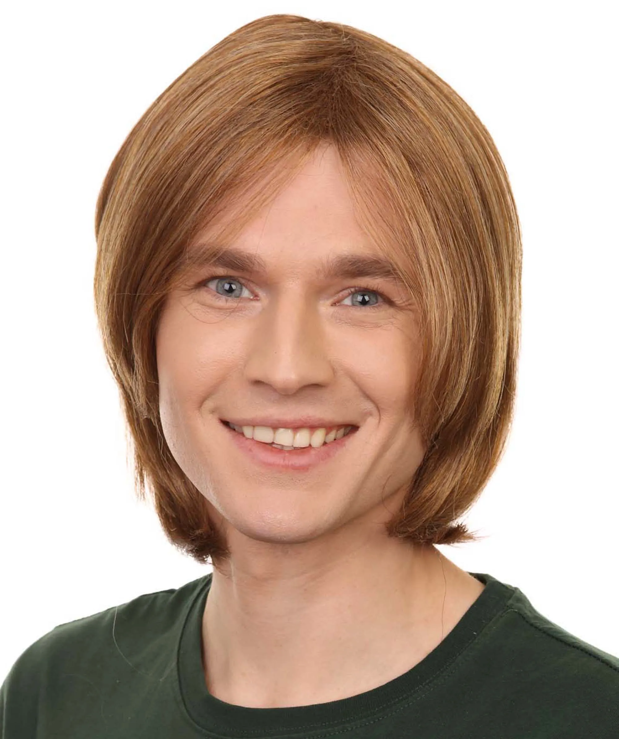 Adult Men's 12" Medium Length Halloween Cosplay Time Traveler of the Dark Costume Wig, Synthetic Soft Fiber Hair, 
 | HPO