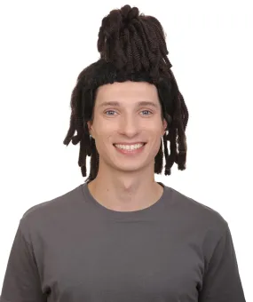Adult Men’s Canadain Musician Long Dreadlock Ponytail Hair Updo Wig I Flame-retardant 100% Synthetic Fiber