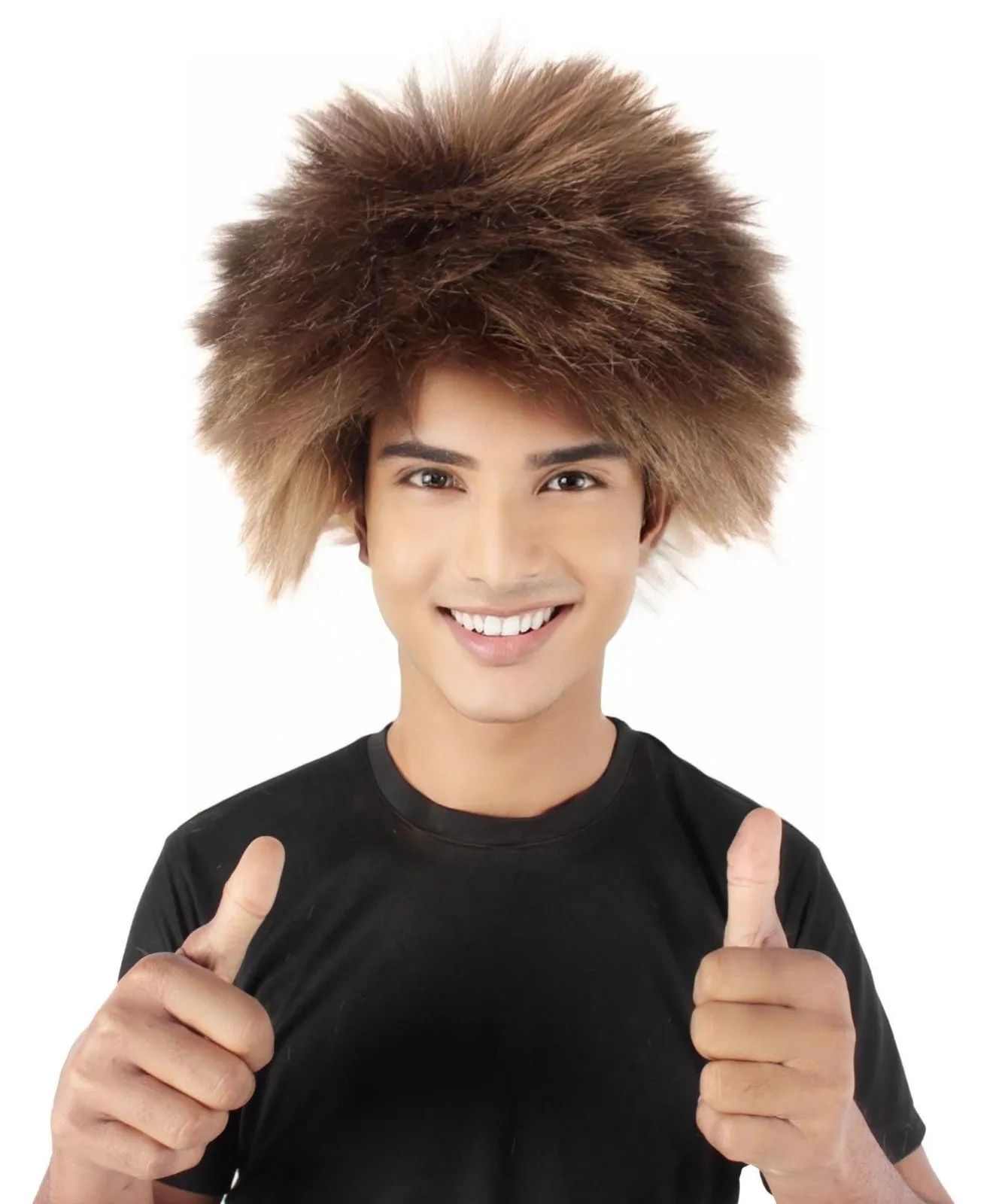 Adult Men's Fuzzy Spiky Johnny Werewolf Wig | Multiple Color Options I Flame-retardant Synthetic Fiber