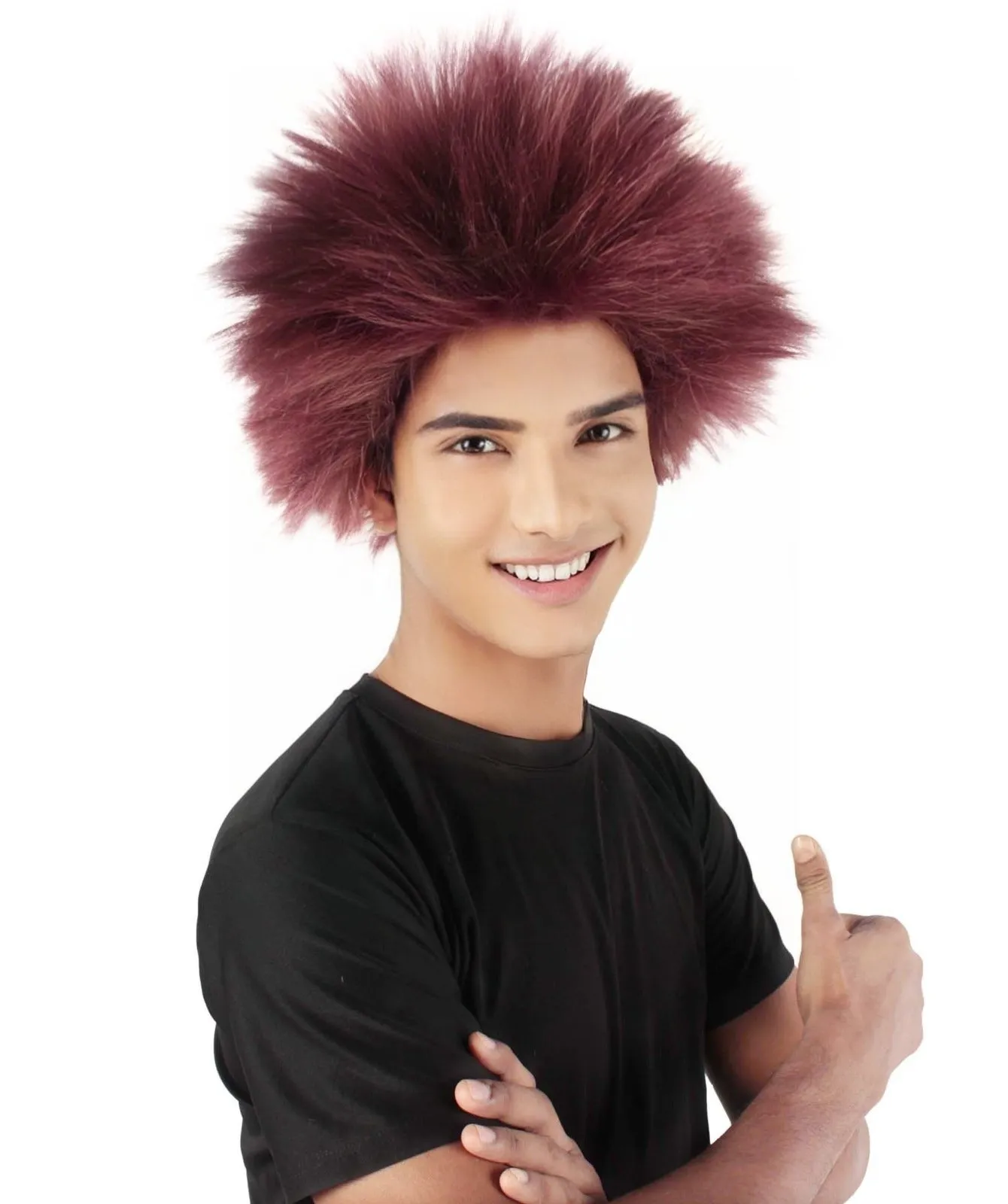 Adult Men's Fuzzy Spiky Johnny Werewolf Wig | Multiple Color Options I Flame-retardant Synthetic Fiber