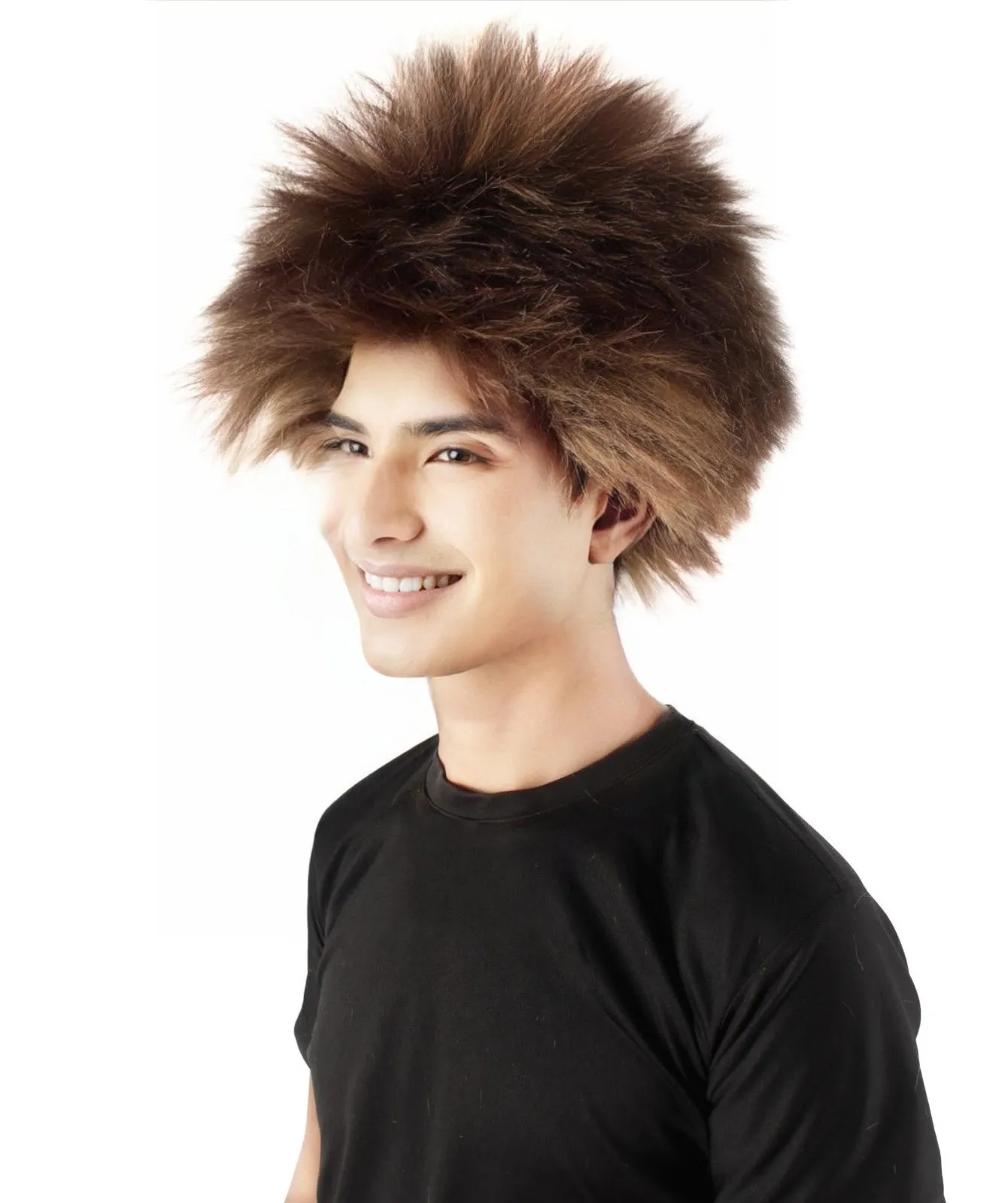Adult Men's Fuzzy Spiky Johnny Werewolf Wig | Multiple Color Options I Flame-retardant Synthetic Fiber