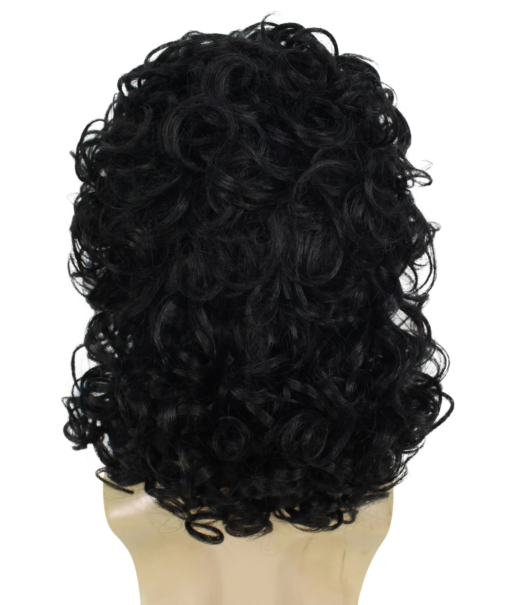 Adult Men’s Legendary Popstar Curly Pop King Wig I Black Color I  Breathable Capless Cap I Flame-retardant Synthetic Fiber