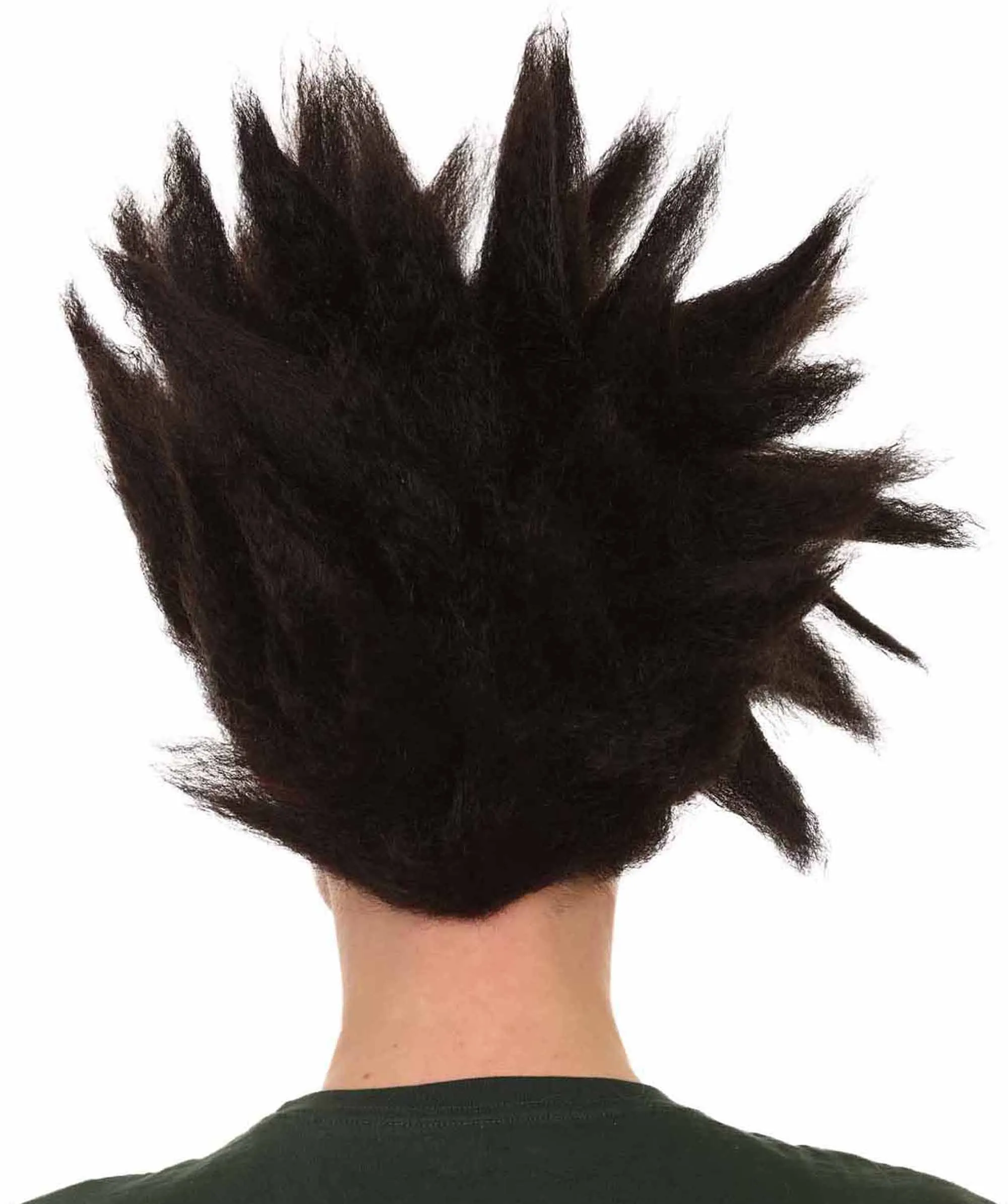 Adult Men's Medium Length Spiked Halloween Cosplay Anime Villain Blueflame Costume Wig, Synthetic Soft Fiber Hair, Perfect for your next Convention and Group Crossplay!  | HPO