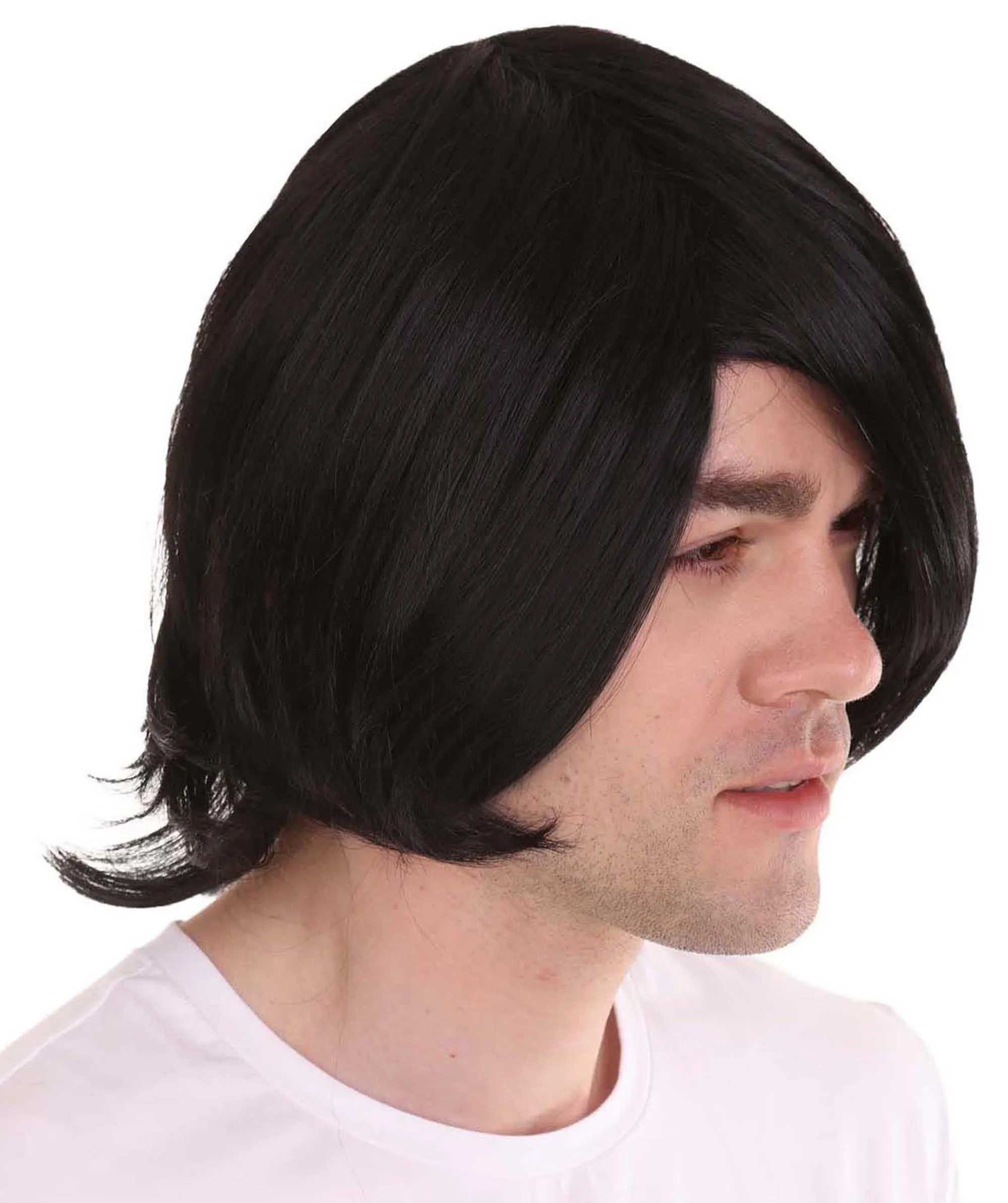 Adult Men's Pop King Celebrity Wig | Black Pop Star Wig | Premium Breathable Capless Cap