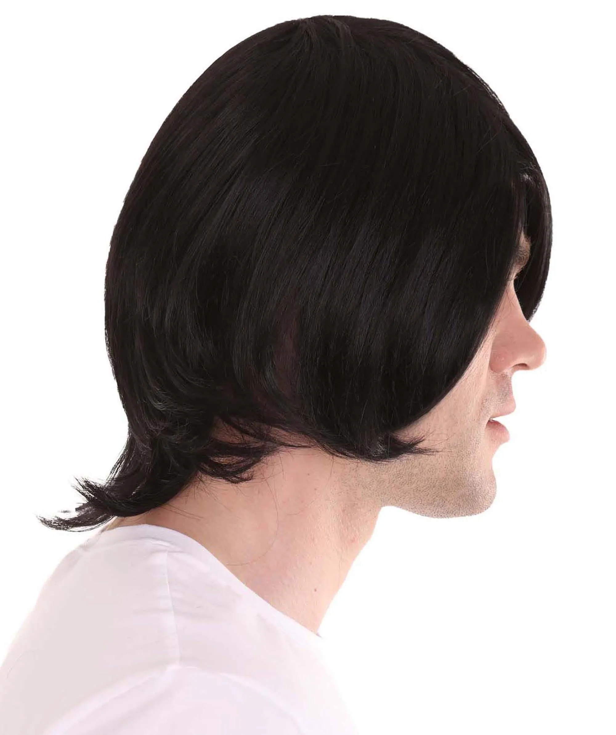 Adult Men's Pop King Celebrity Wig | Black Pop Star Wig | Premium Breathable Capless Cap