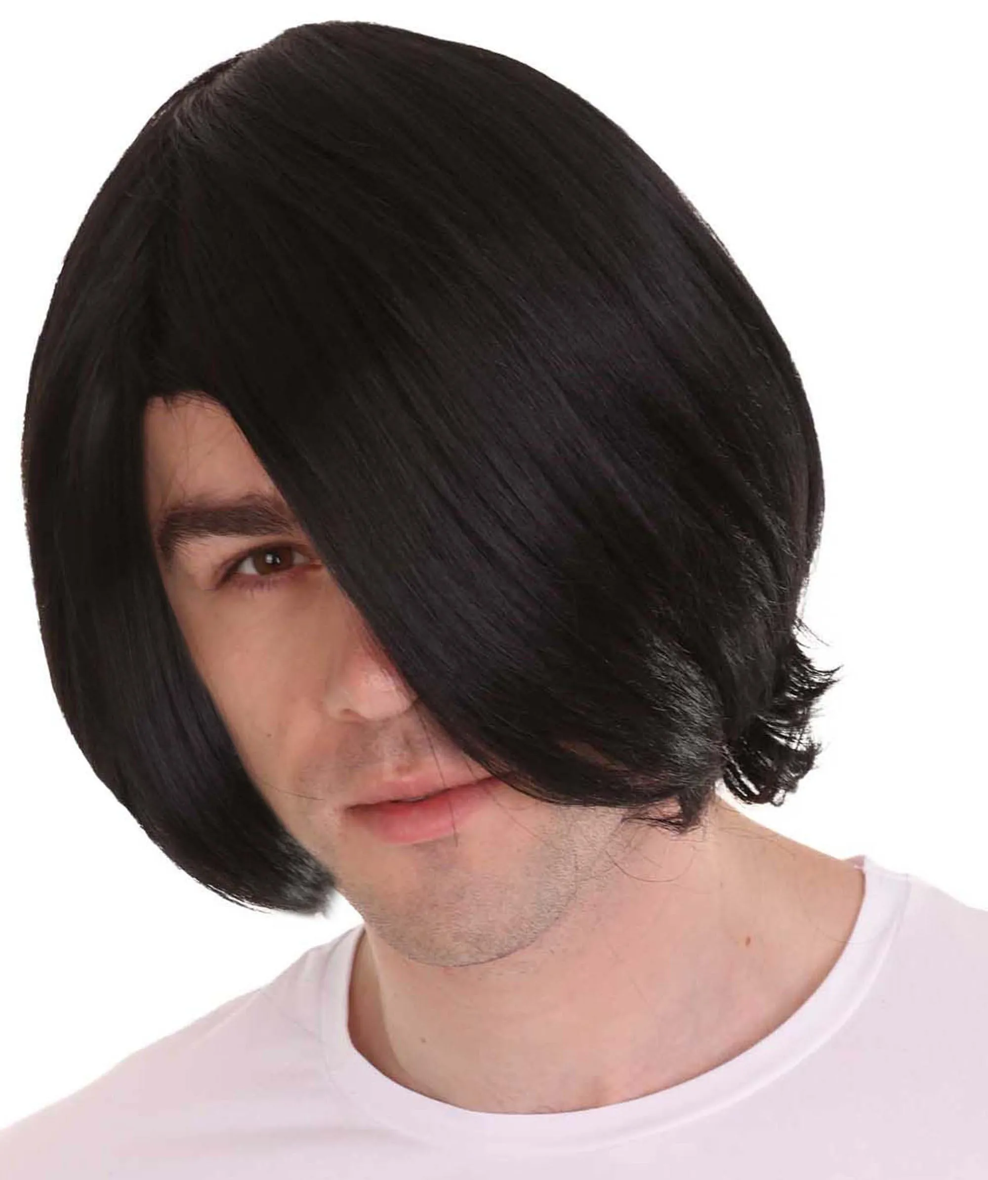 Adult Men's Pop King Celebrity Wig | Black Pop Star Wig | Premium Breathable Capless Cap