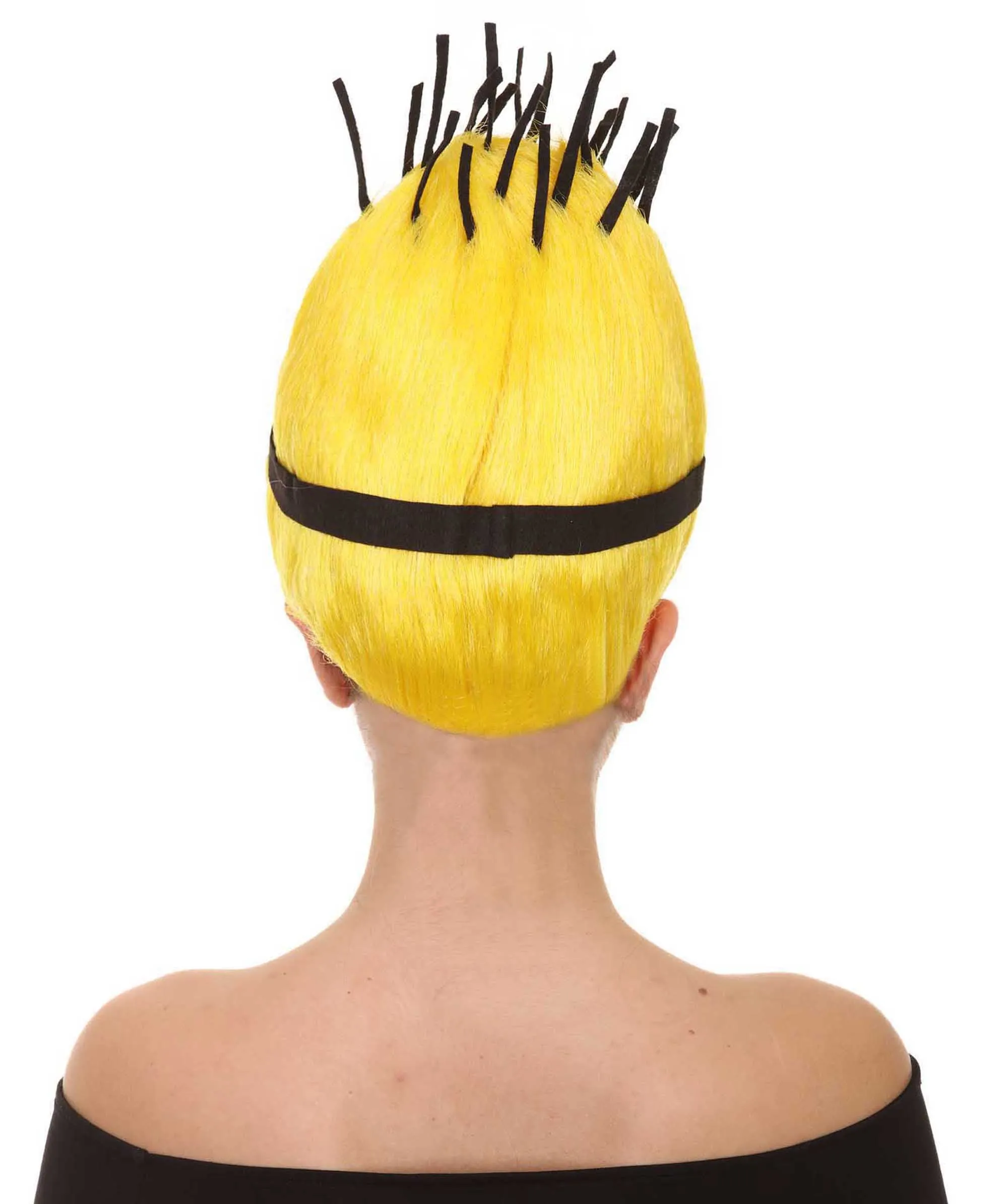 Adult Unisex Animated Movie Funny Character Yellow Wig | Premium Breathable Capless Cap | Flame Retardant Synthetic Fiber