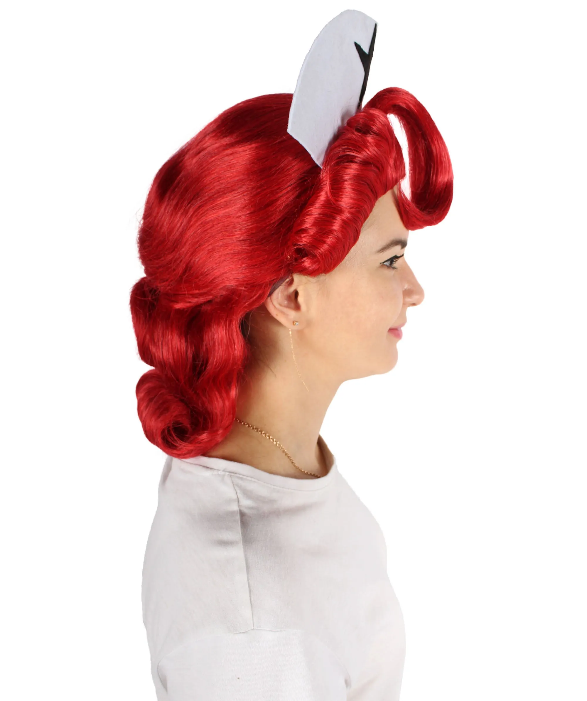Adult Unisex Dark Red Drag Queen Wig | Best for Halloween | Flame-retardant Synthetic Fiber