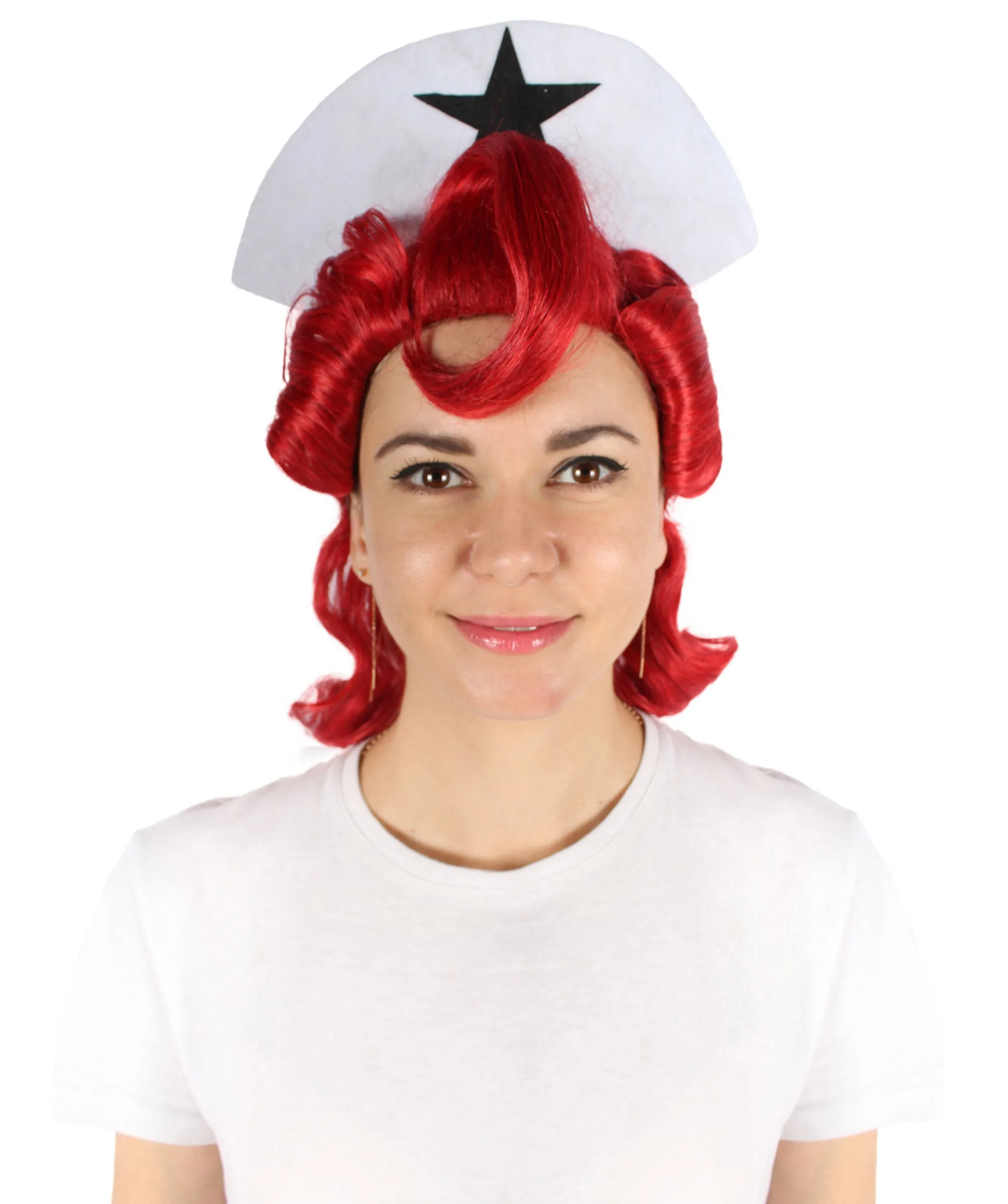 Adult Unisex Dark Red Drag Queen Wig | Best for Halloween | Flame-retardant Synthetic Fiber