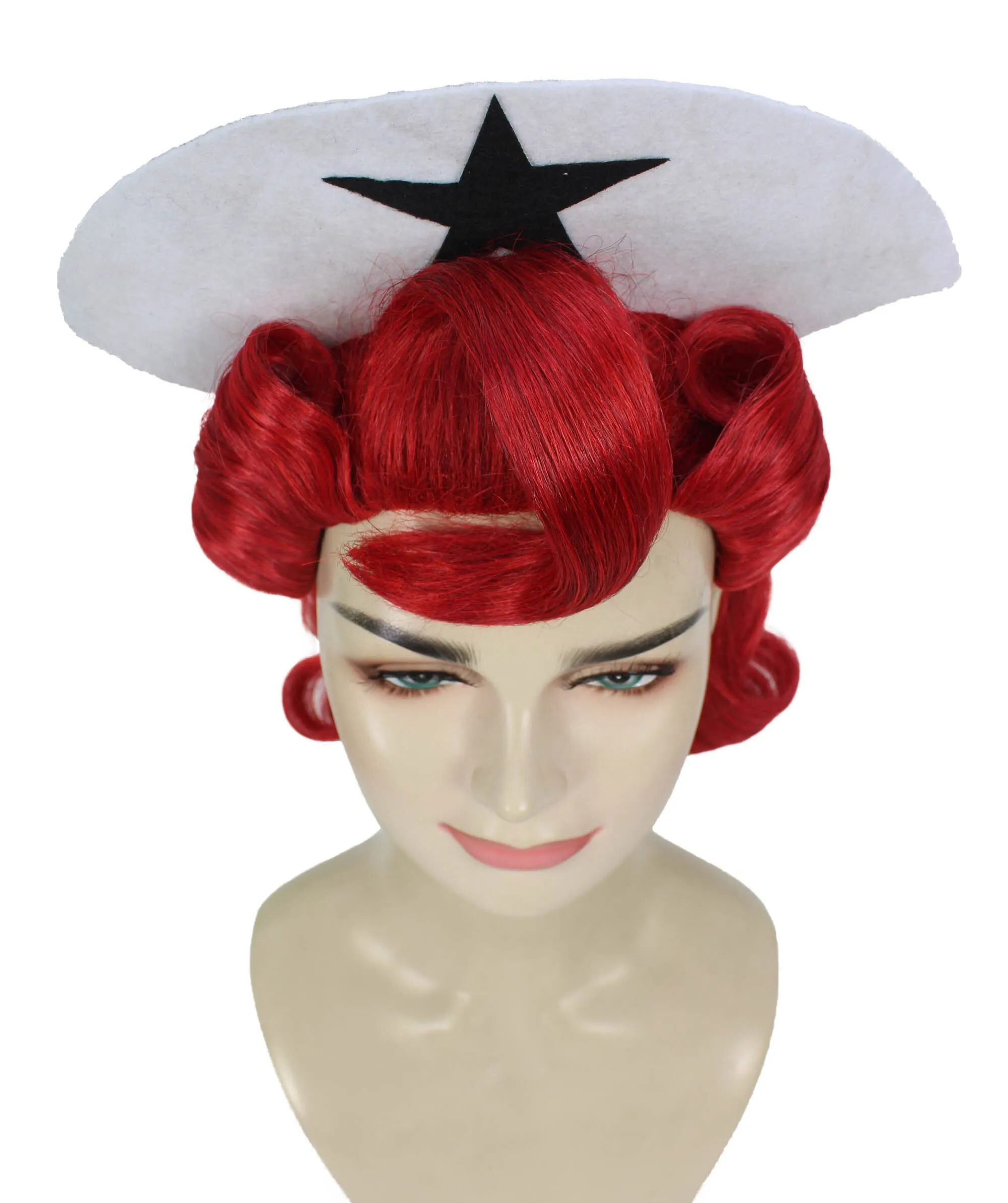 Adult Unisex Dark Red Drag Queen Wig | Best for Halloween | Flame-retardant Synthetic Fiber