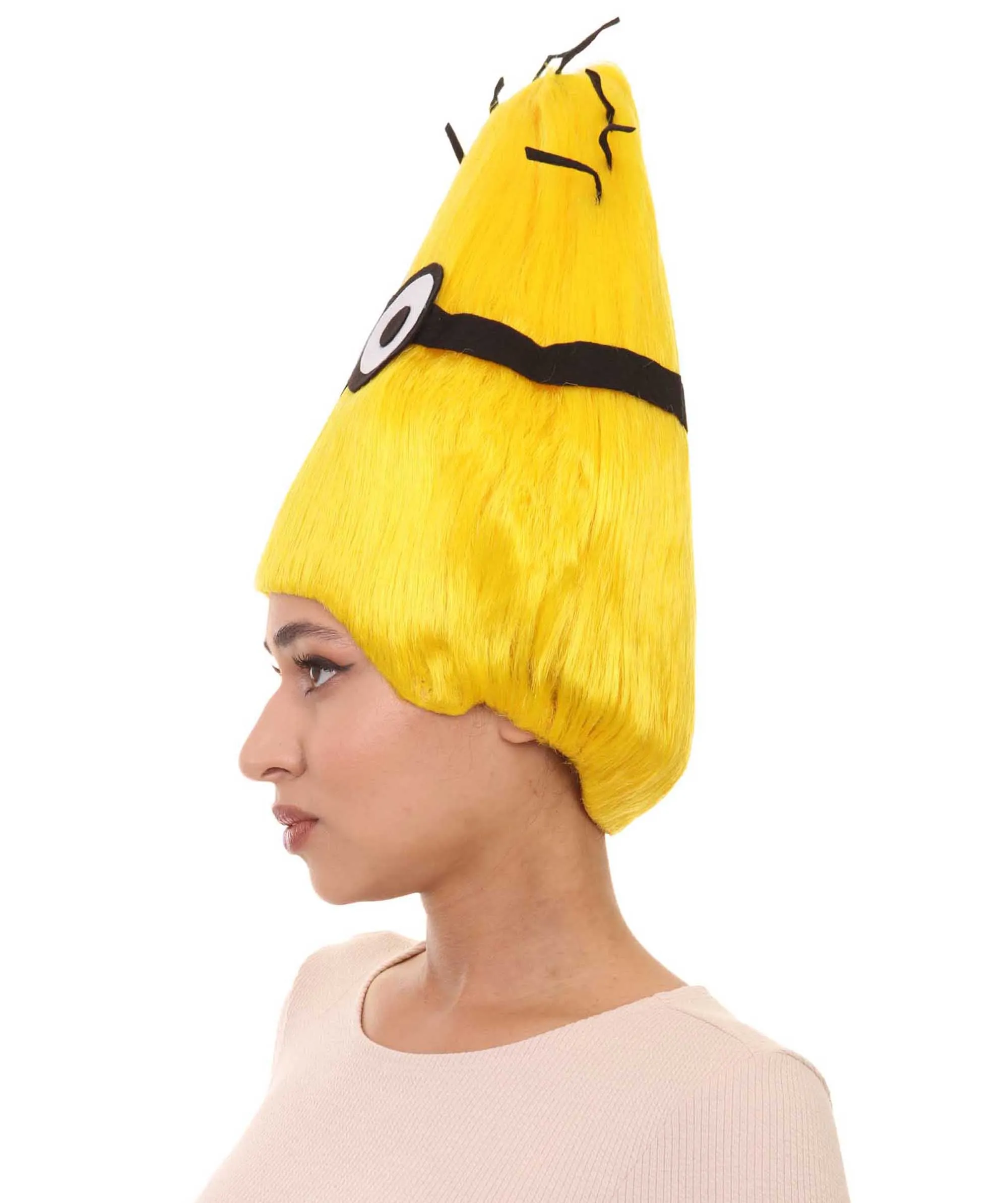 Adult Unisex Funny Movie Henchman Yellow Wig | Premium Breathable Capless Cap | Flame Retardant Synthetic Fiber