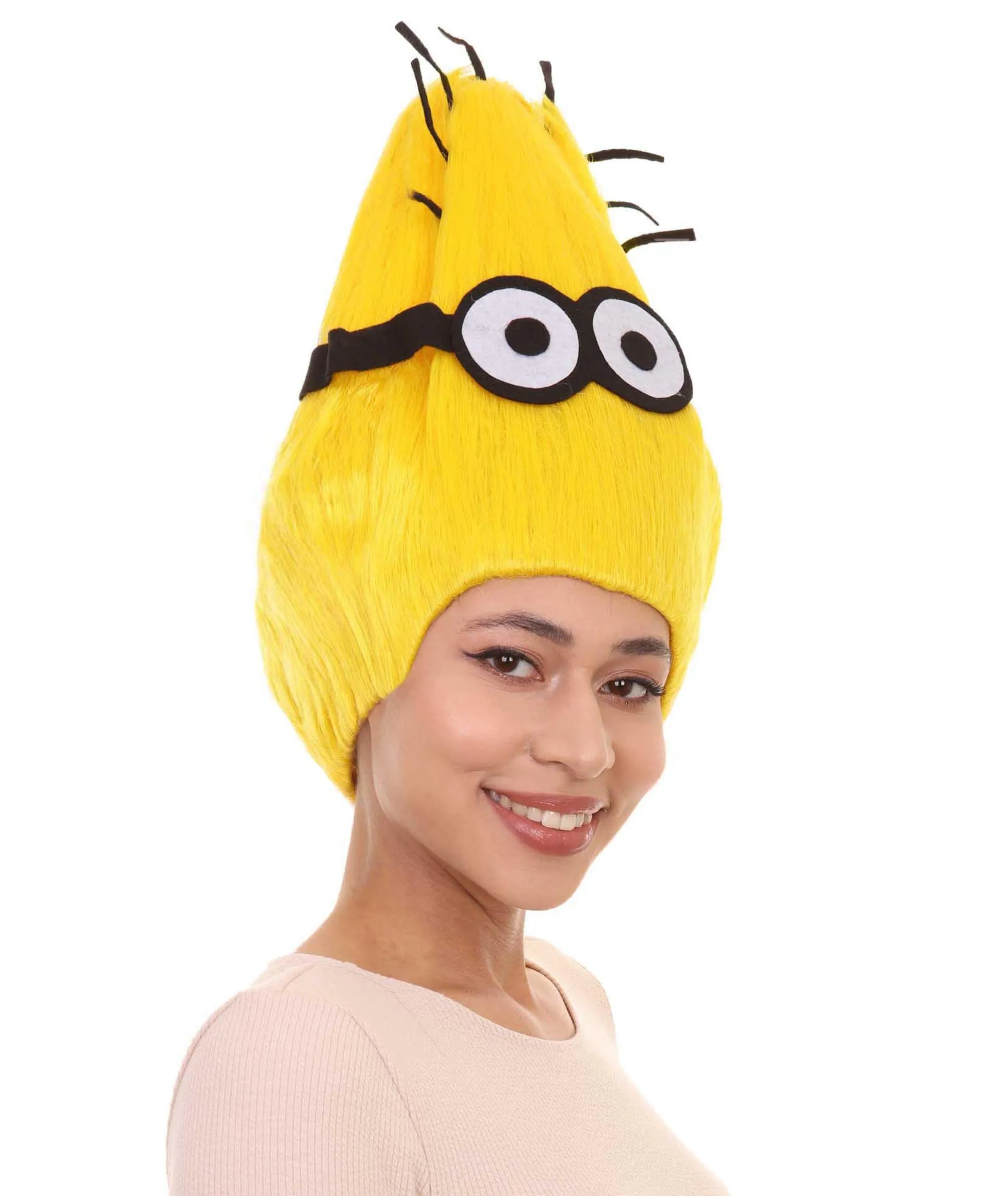 Adult Unisex Funny Movie Henchman Yellow Wig | Premium Breathable Capless Cap | Flame Retardant Synthetic Fiber