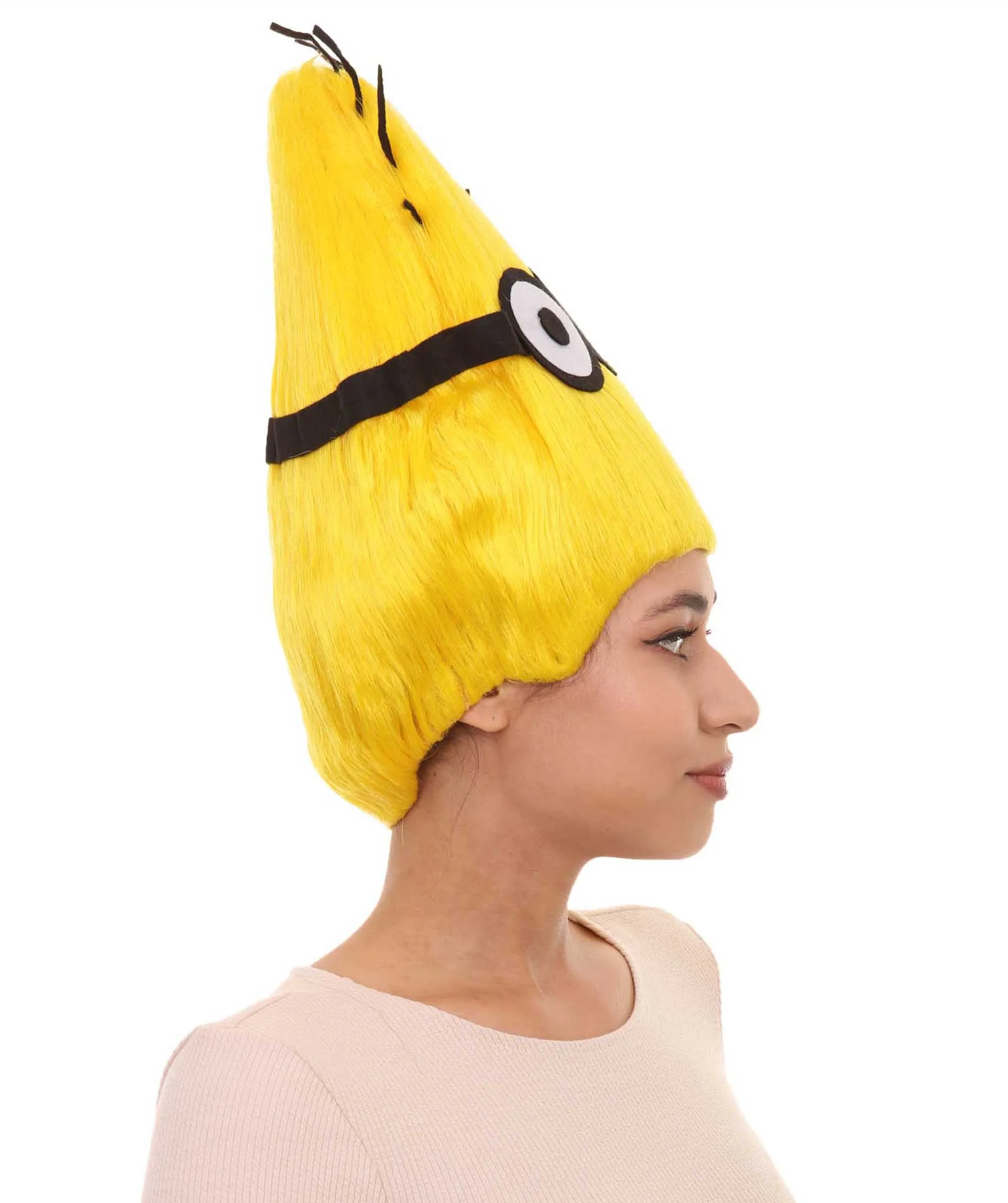 Adult Unisex Funny Movie Henchman Yellow Wig | Premium Breathable Capless Cap | Flame Retardant Synthetic Fiber