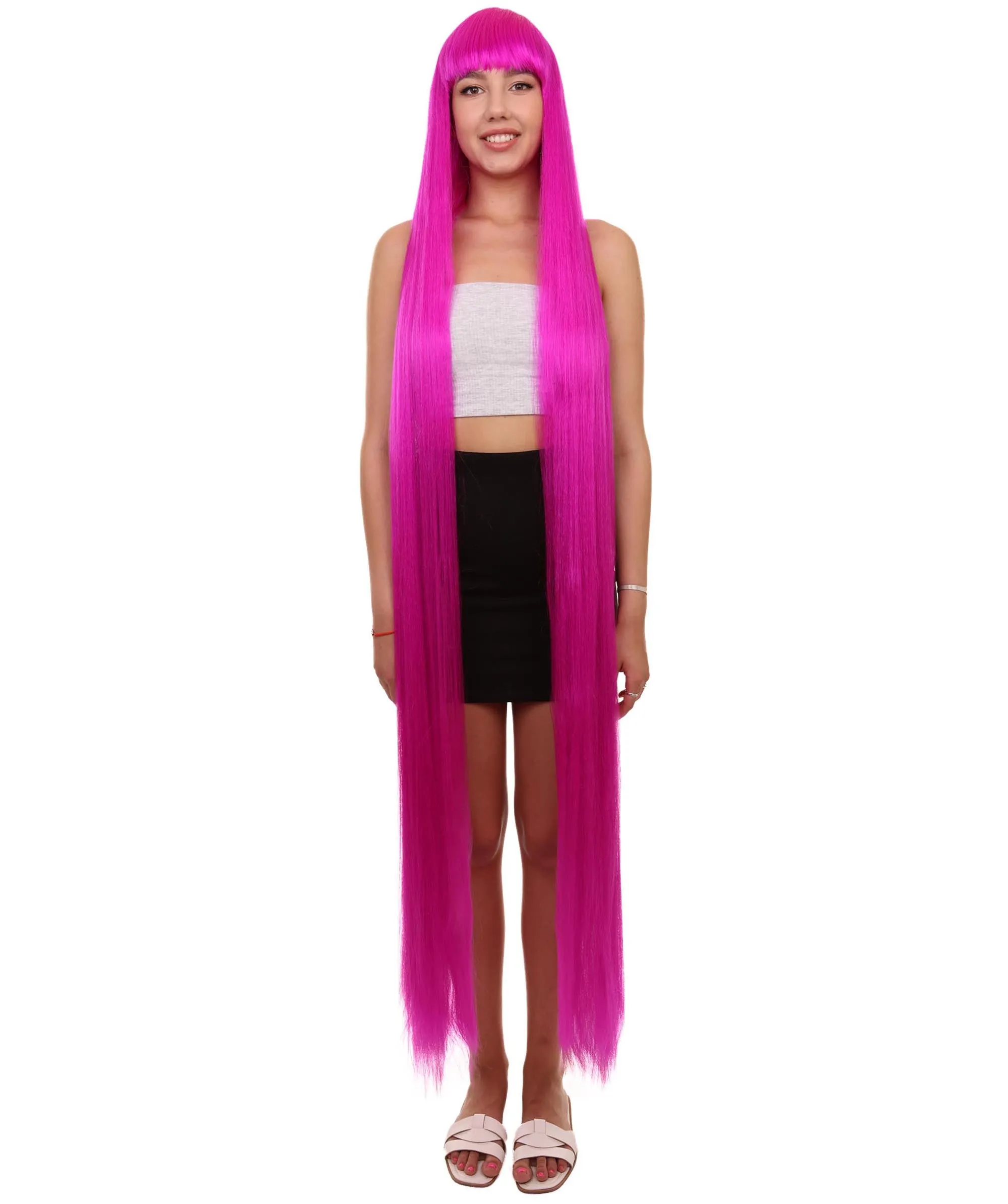 Adult Women Animated Princess Long Rainbow Wig| Multiple Color Options