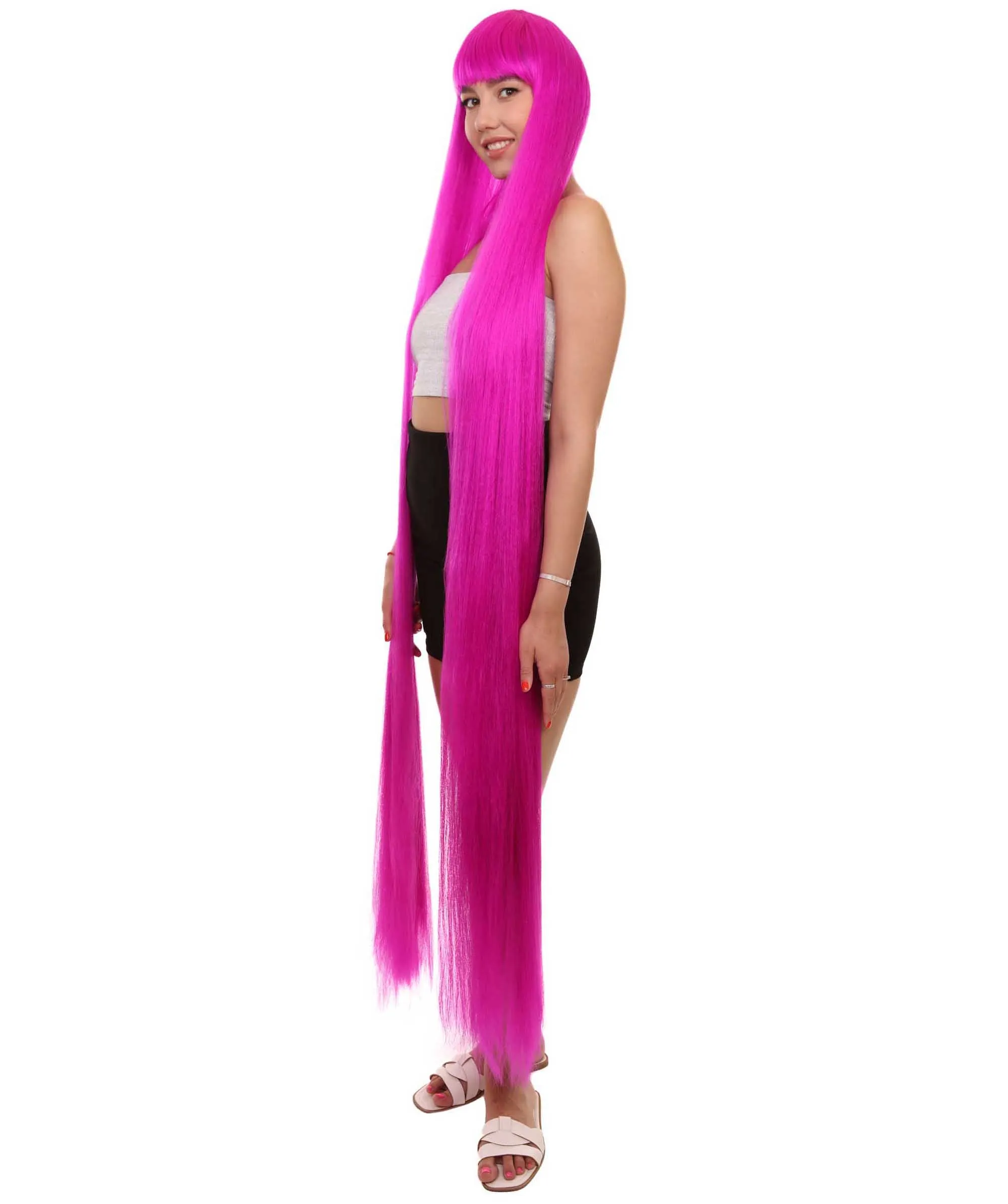 Adult Women Animated Princess Long Rainbow Wig| Multiple Color Options