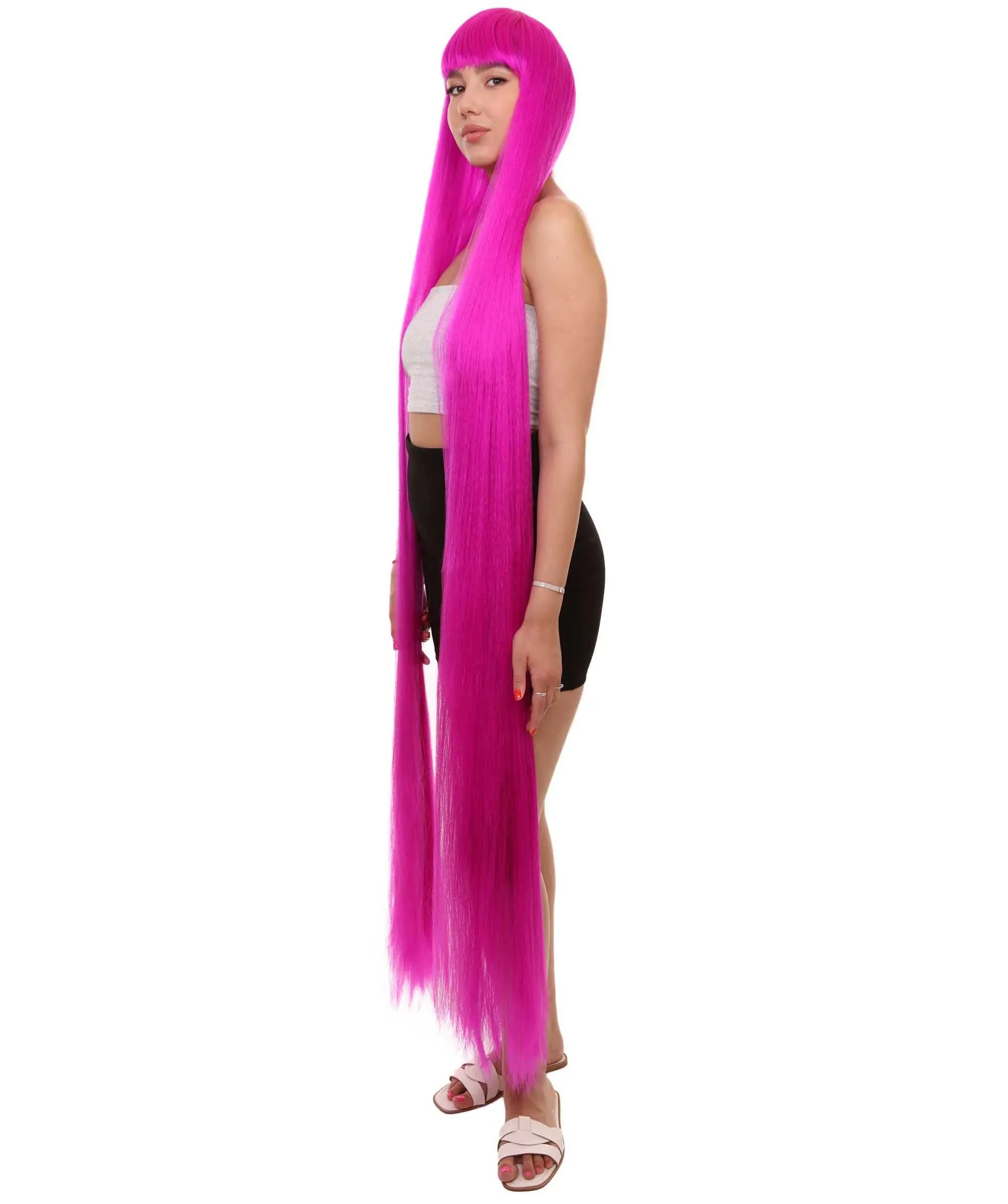 Adult Women Animated Princess Long Rainbow Wig| Multiple Color Options