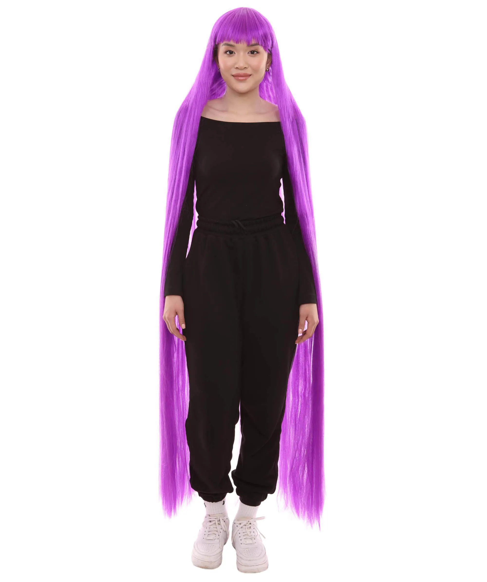 Adult Women Animated Princess Long Rainbow Wig| Multiple Color Options