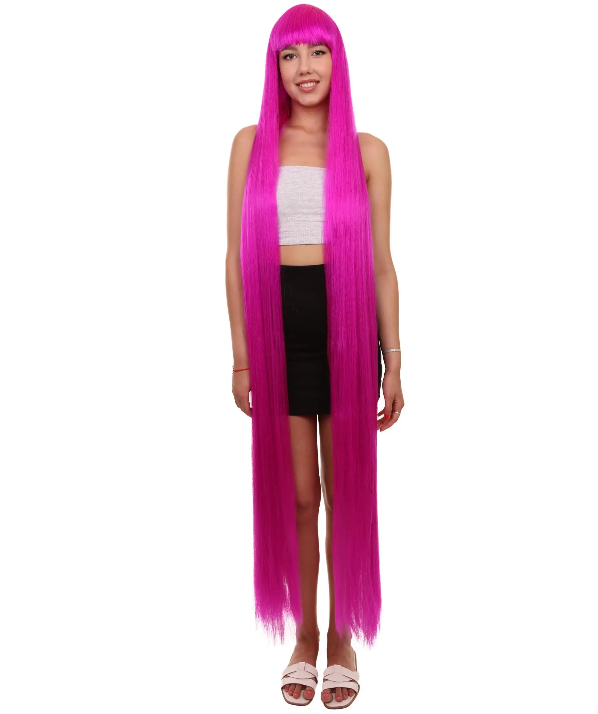 Adult Women Animated Princess Long Rainbow Wig| Multiple Color Options