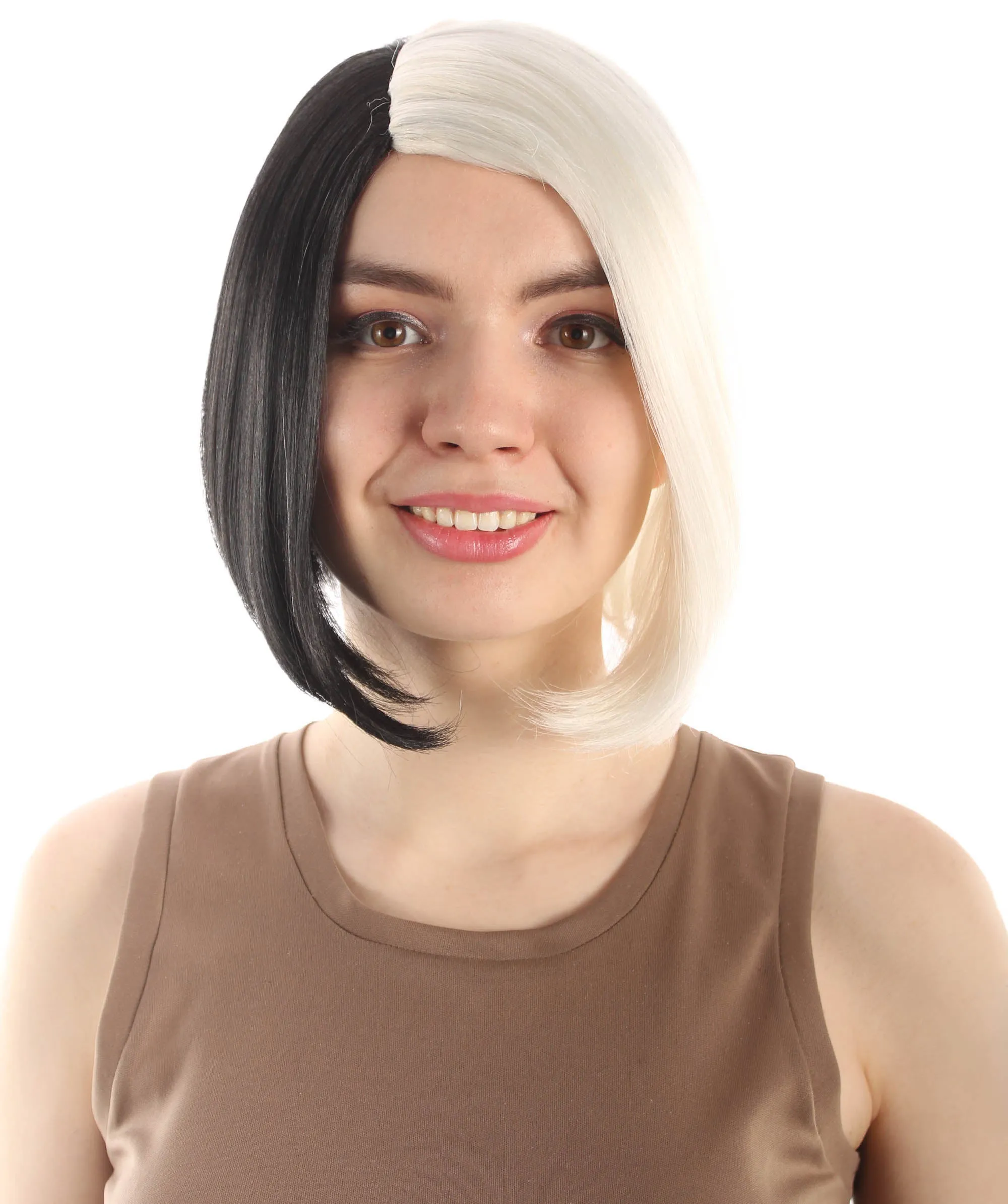 Adult Women"s Halloween Cosplay Shoulder Length Flapper Costume Wig, Multiple Color Options | HPO