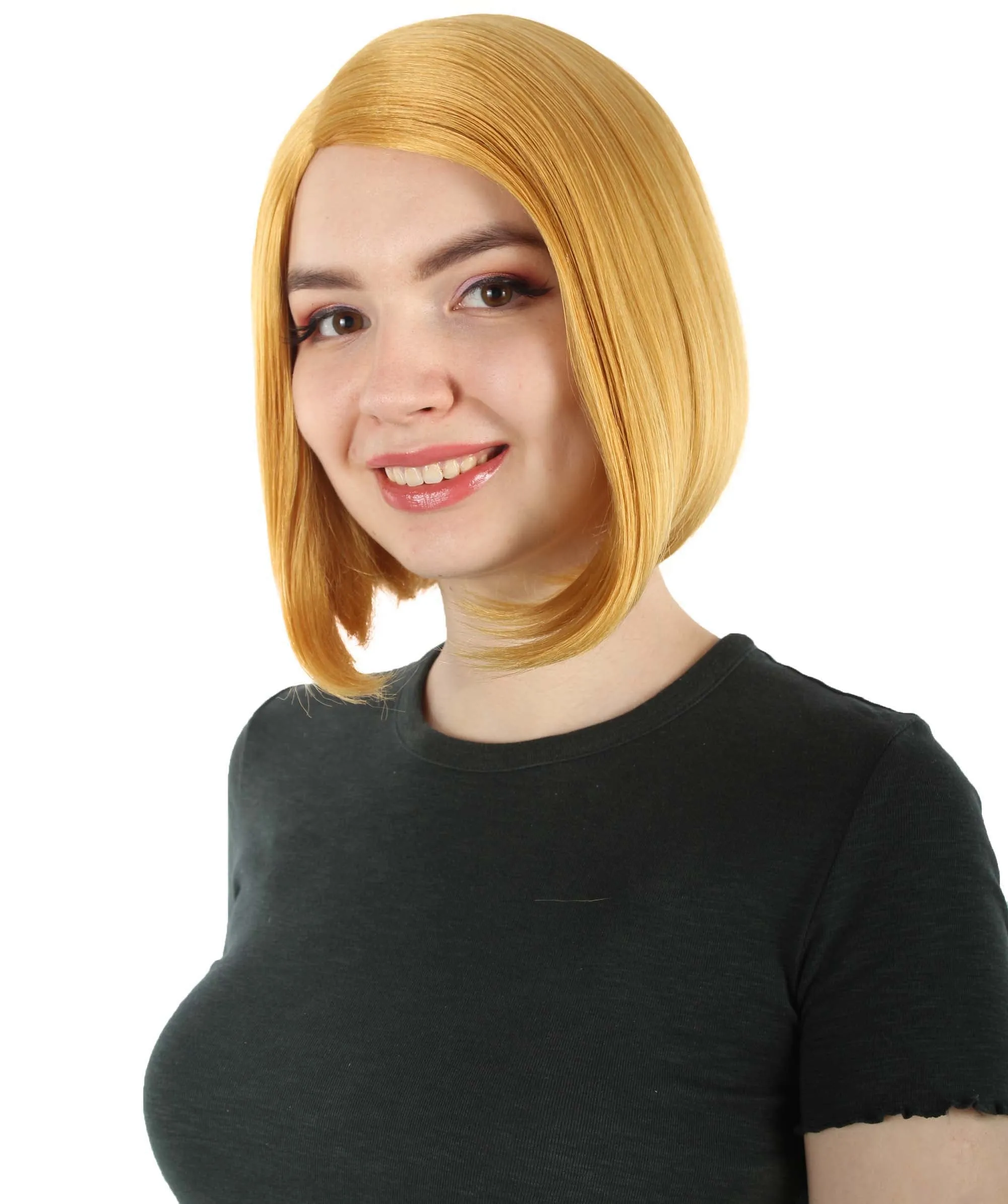Adult Women"s Halloween Cosplay Shoulder Length Flapper Costume Wig, Multiple Color Options | HPO