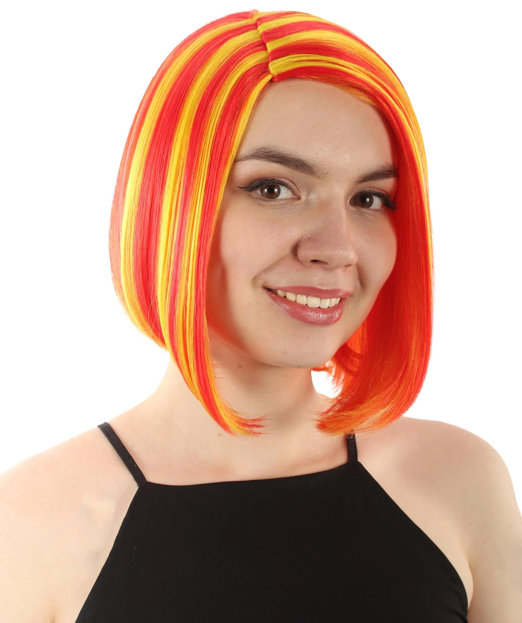 Adult Women"s Halloween Cosplay Shoulder Length Flapper Costume Wig, Multiple Color Options | HPO