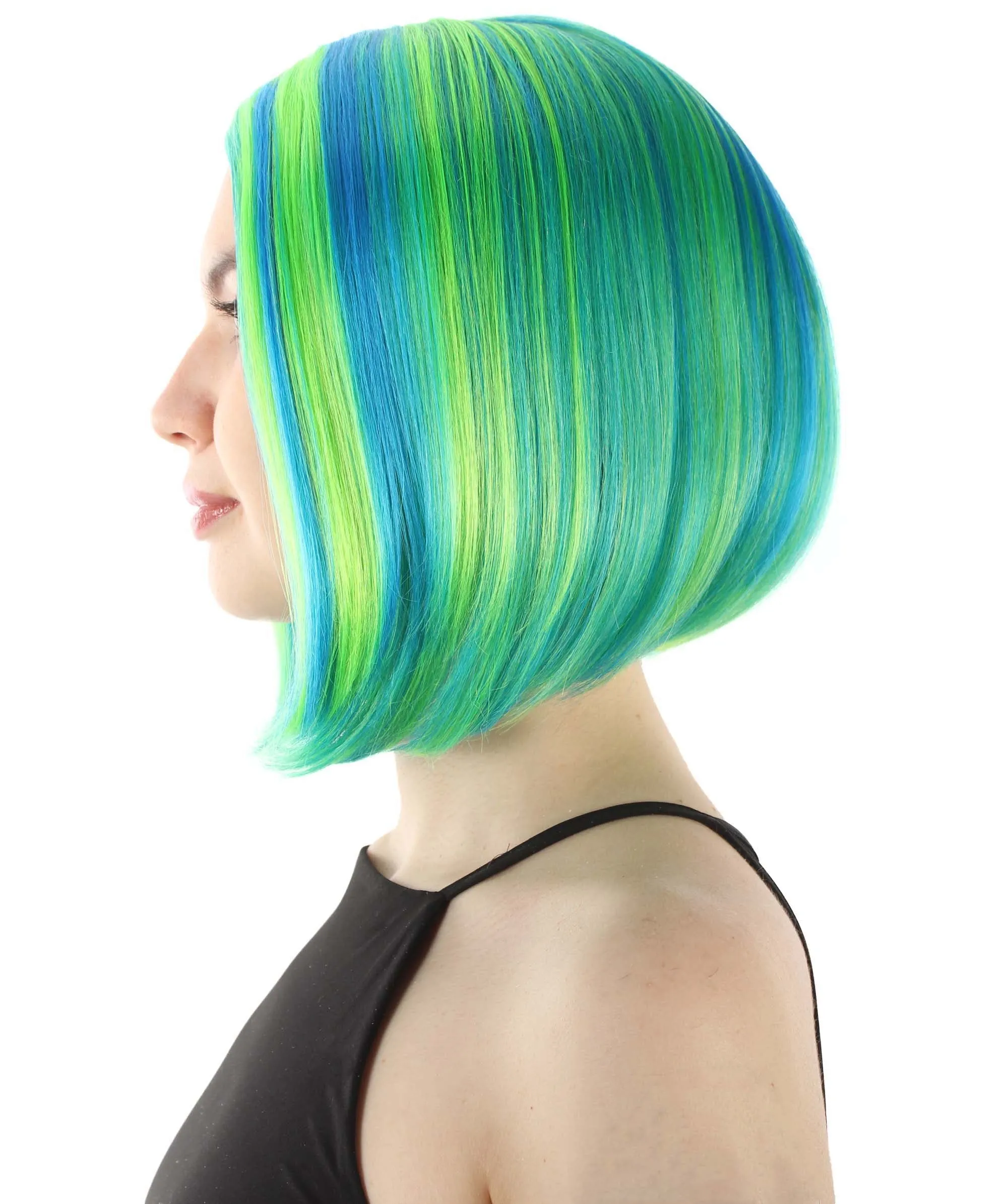 Adult Women"s Halloween Cosplay Shoulder Length Flapper Costume Wig, Multiple Color Options | HPO