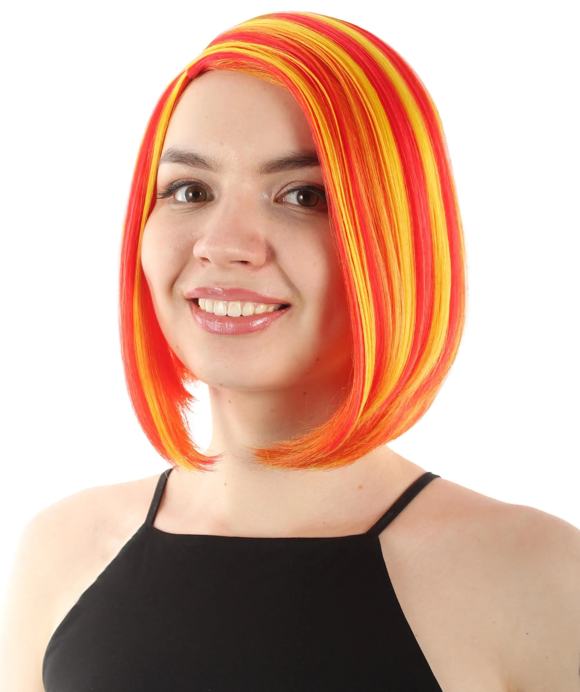 Adult Women"s Halloween Cosplay Shoulder Length Flapper Costume Wig, Multiple Color Options | HPO