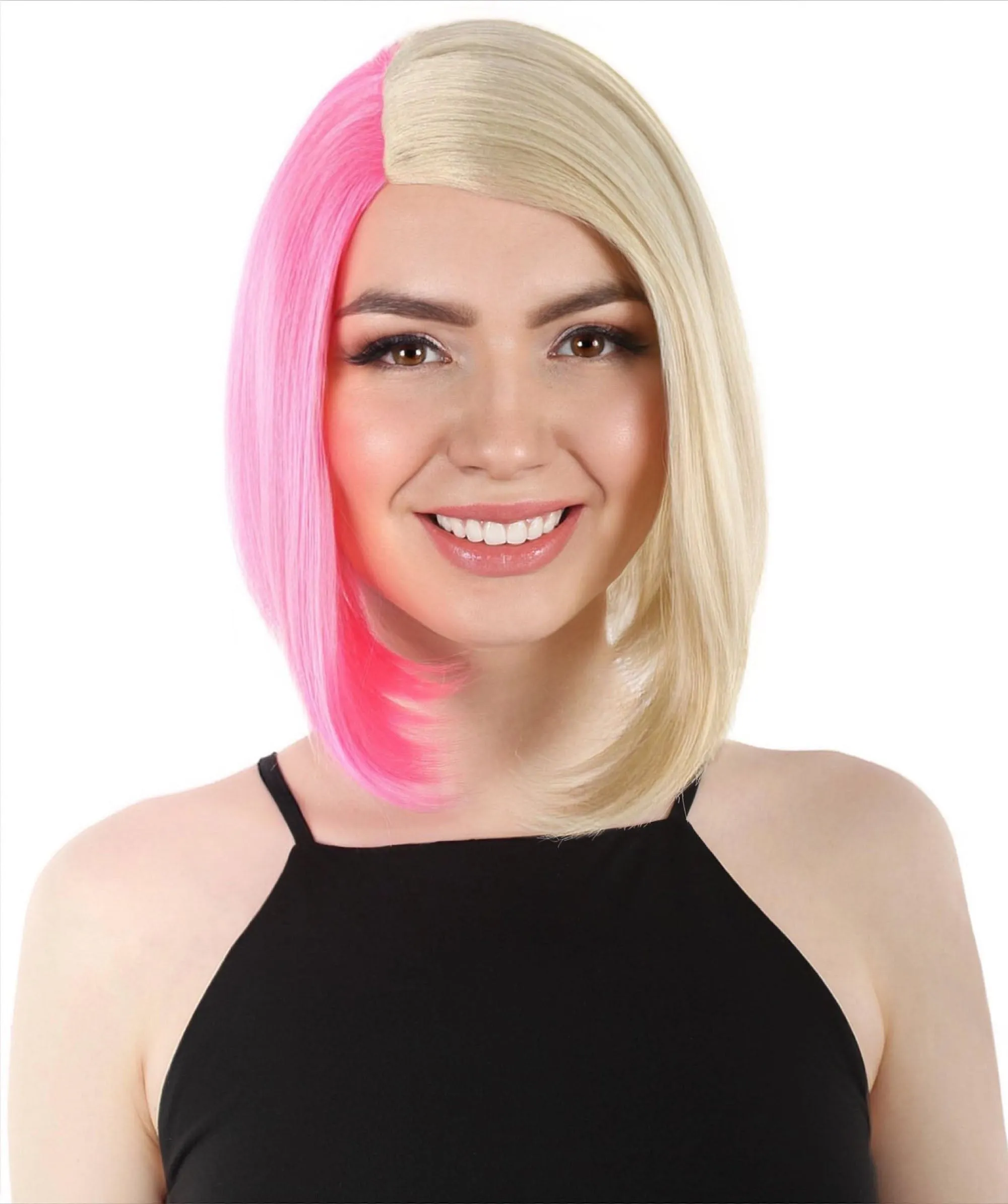 Adult Women"s Halloween Cosplay Shoulder Length Flapper Costume Wig, Multiple Color Options | HPO