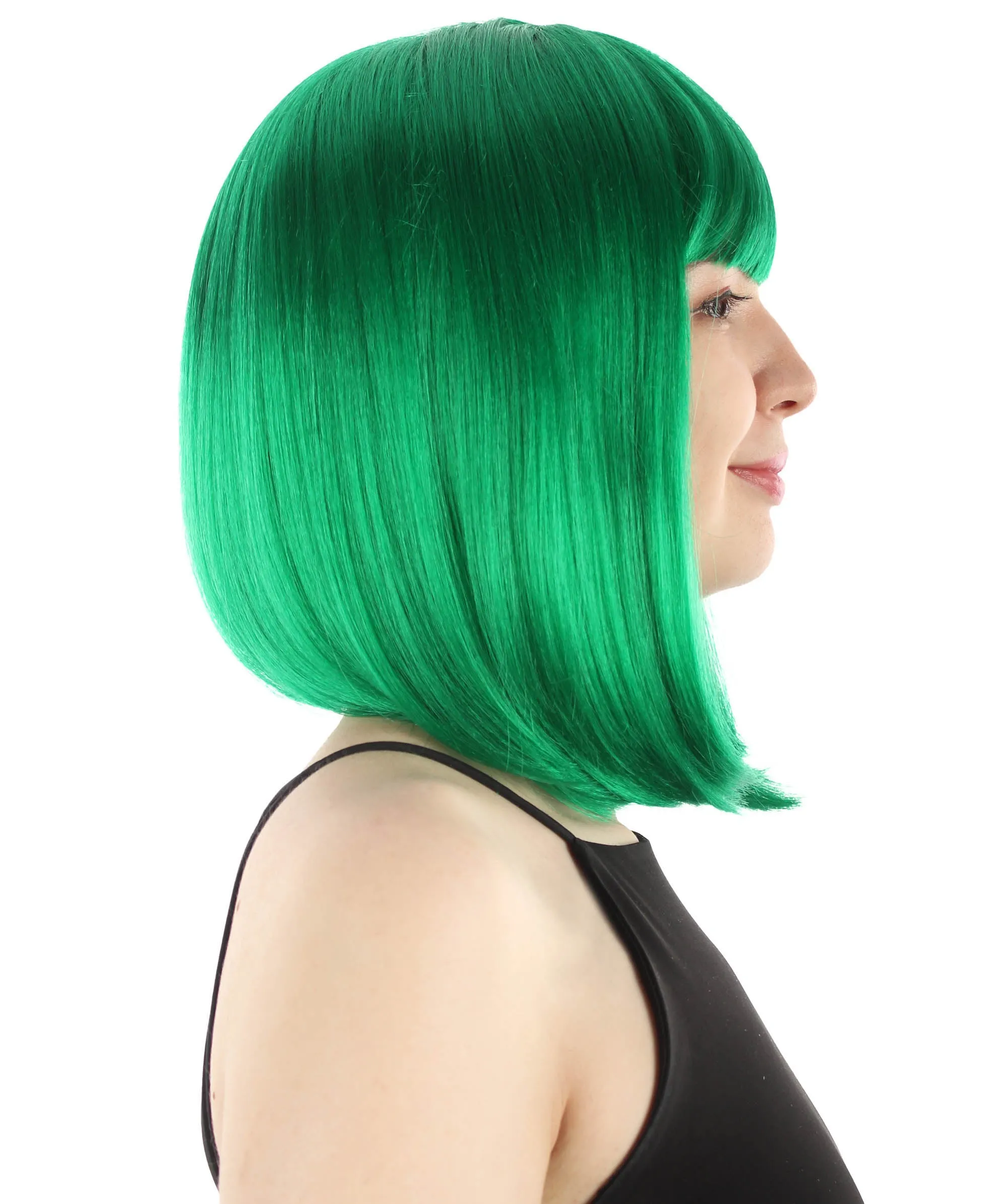 Adult Women"s Halloween Cosplay Shoulder Length Flapper Costume Wig, Multiple Color Options | HPO