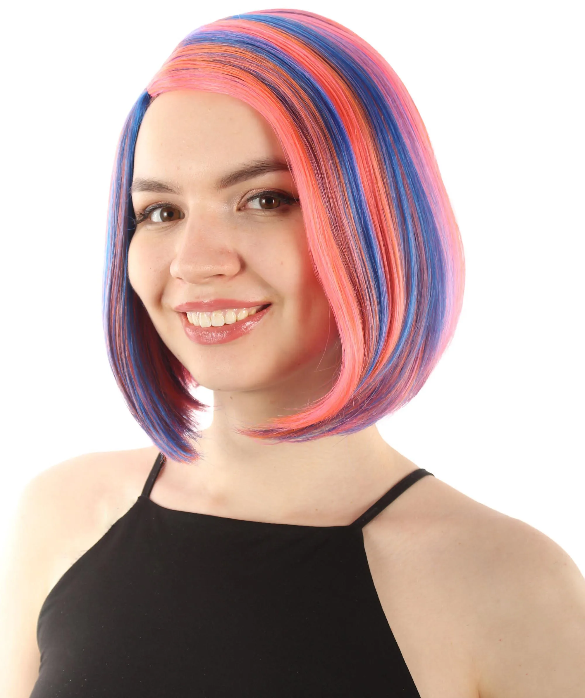 Adult Women"s Halloween Cosplay Shoulder Length Flapper Costume Wig, Multiple Color Options | HPO