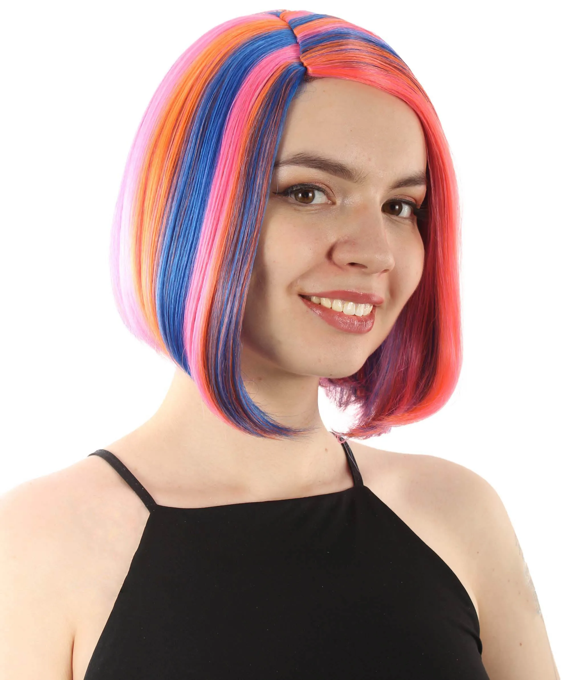 Adult Women"s Halloween Cosplay Shoulder Length Flapper Costume Wig, Multiple Color Options | HPO