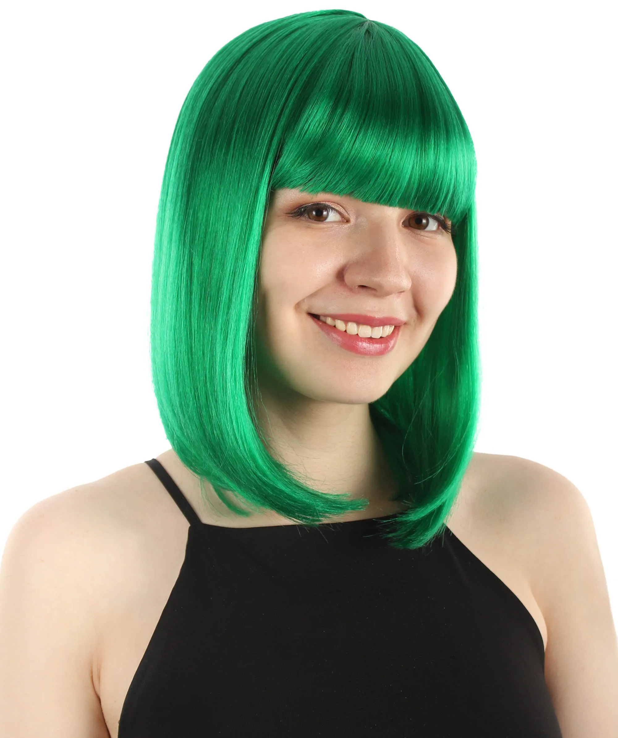 Adult Women"s Halloween Cosplay Shoulder Length Flapper Costume Wig, Multiple Color Options | HPO