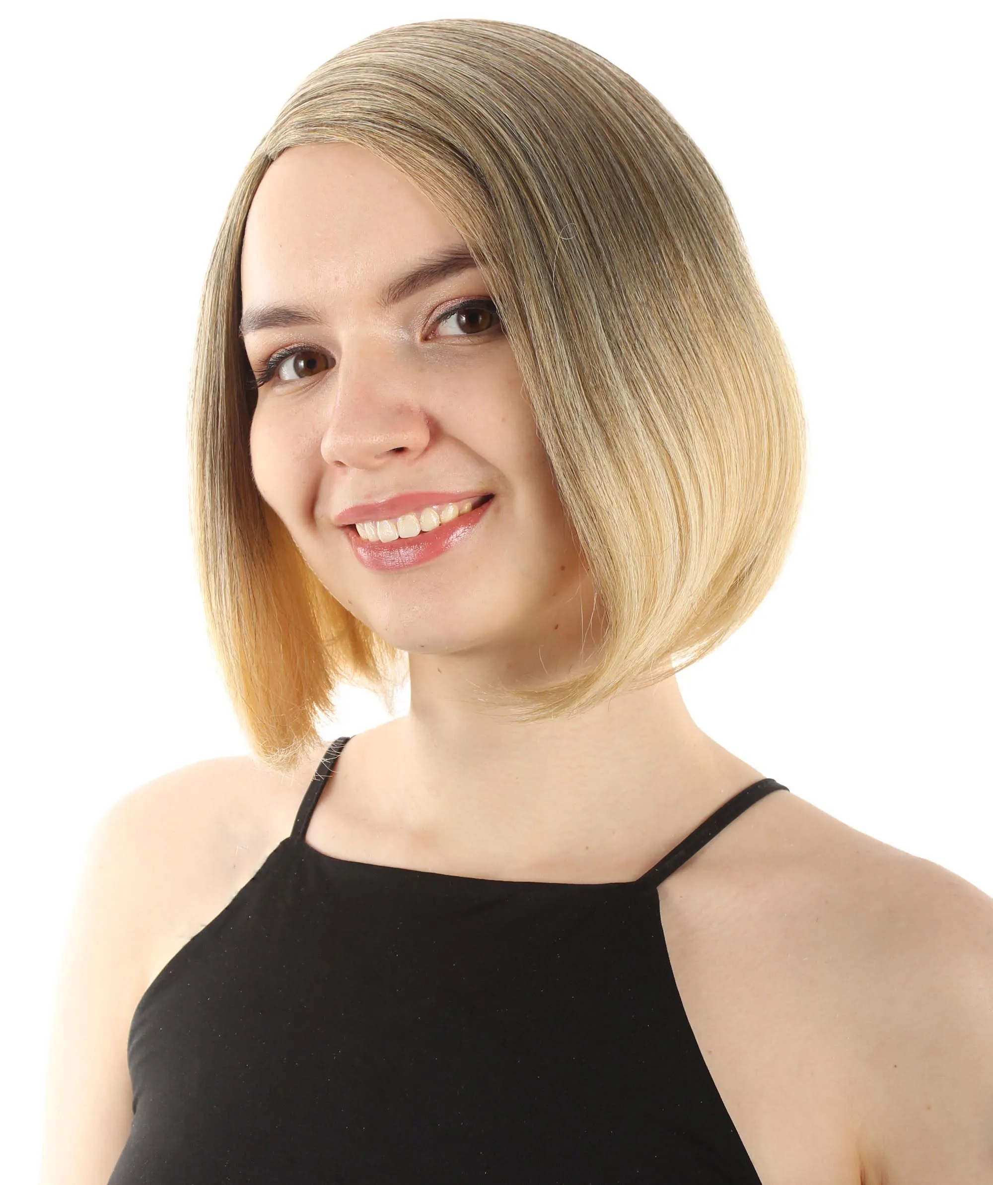 Adult Women"s Halloween Cosplay Shoulder Length Flapper Costume Wig, Multiple Color Options | HPO