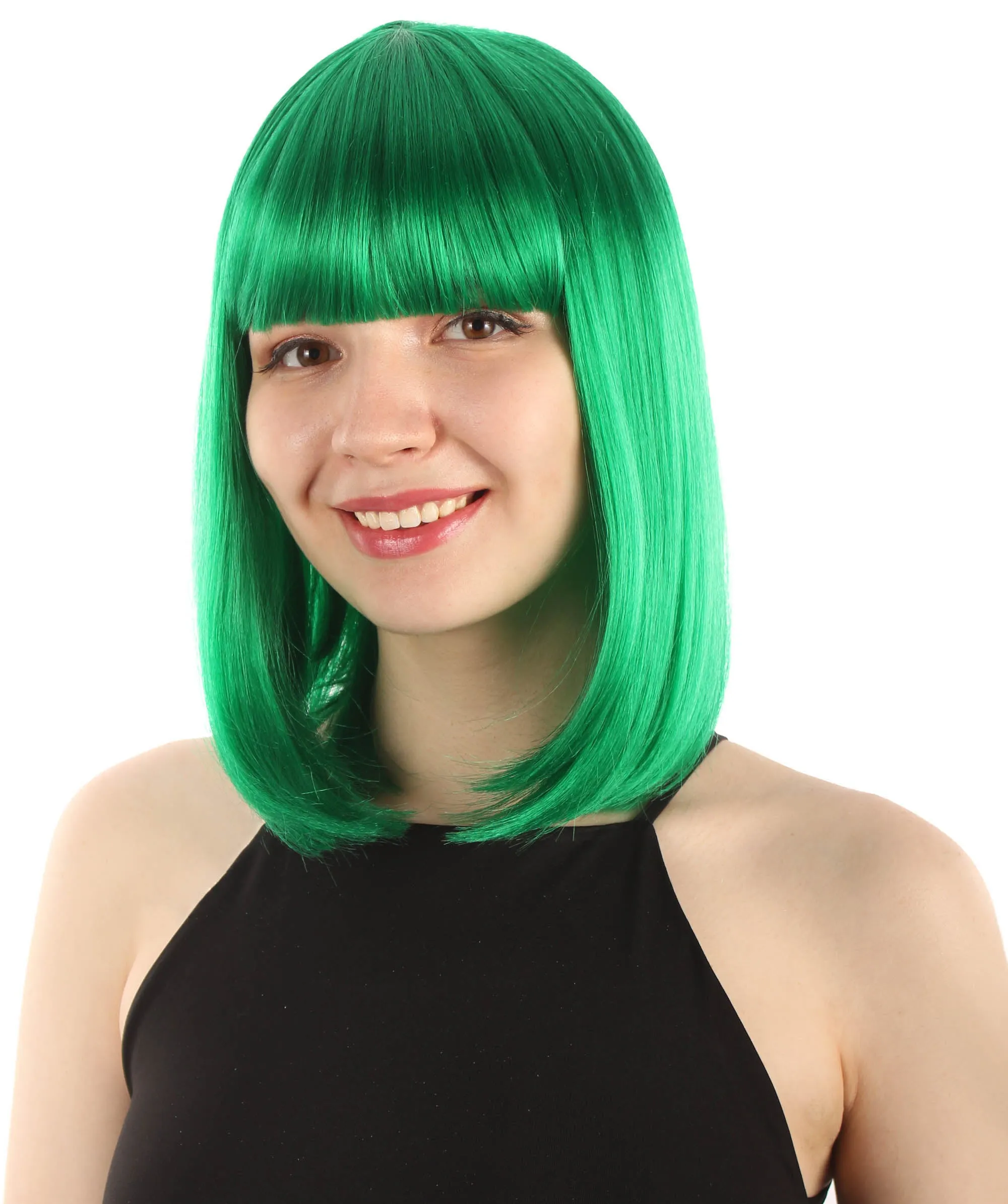 Adult Women"s Halloween Cosplay Shoulder Length Flapper Costume Wig, Multiple Color Options | HPO
