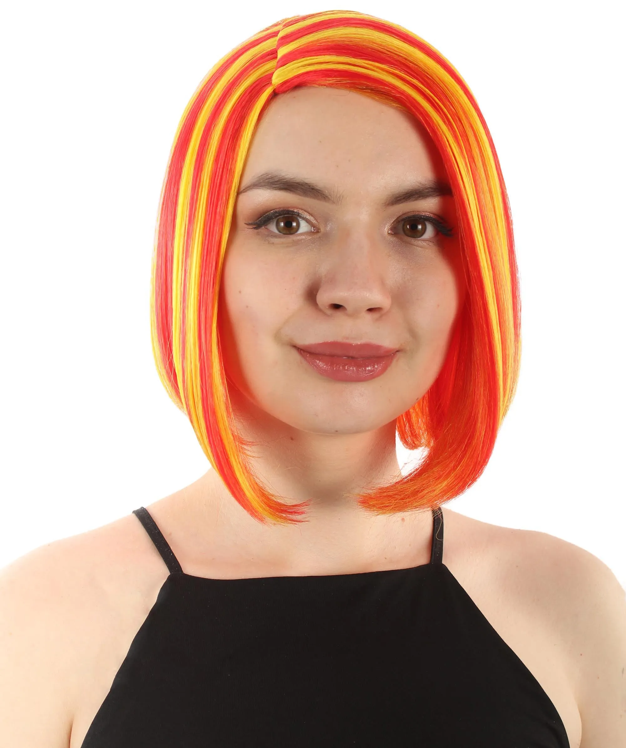 Adult Women"s Halloween Cosplay Shoulder Length Flapper Costume Wig, Multiple Color Options | HPO