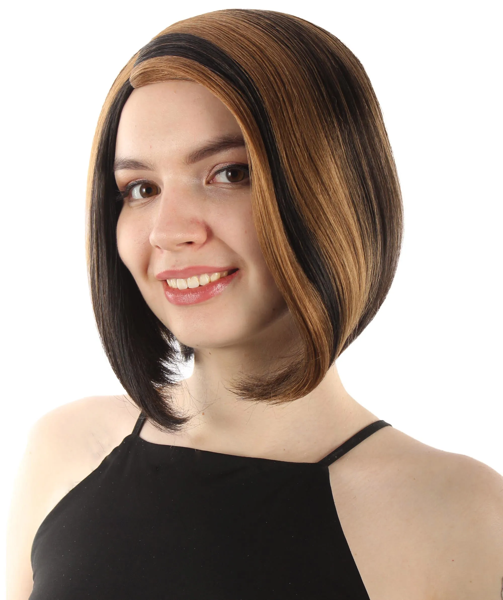 Adult Women"s Halloween Cosplay Shoulder Length Flapper Costume Wig, Multiple Color Options | HPO