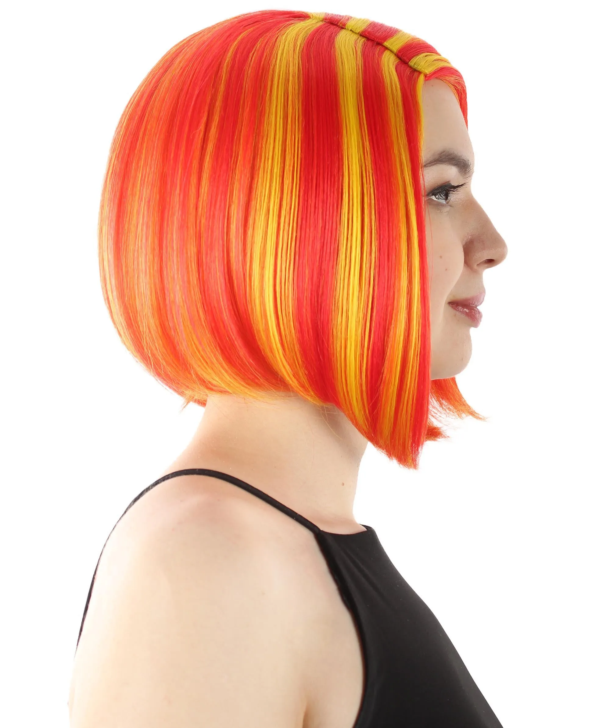 Adult Women"s Halloween Cosplay Shoulder Length Flapper Costume Wig, Multiple Color Options | HPO